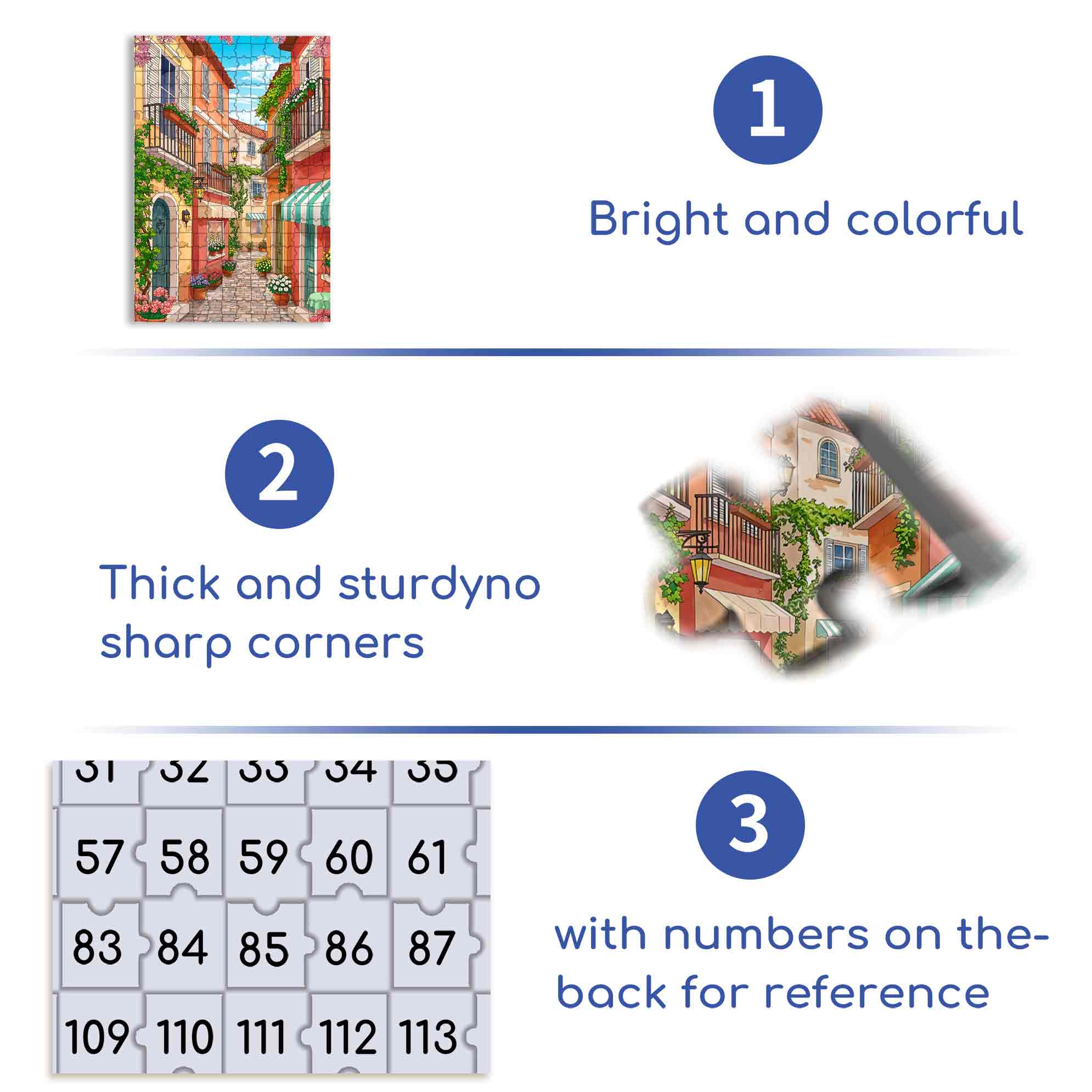 Side Street 500pcs/1000pcs Jigsaw Puzzle, Scratch-Resistant, Paper Material, Interactive Family Game & Brain-Boosting DIY Decor, Perfect for Halloween, Christmas & New Year Gifts, Family Puzzle Game