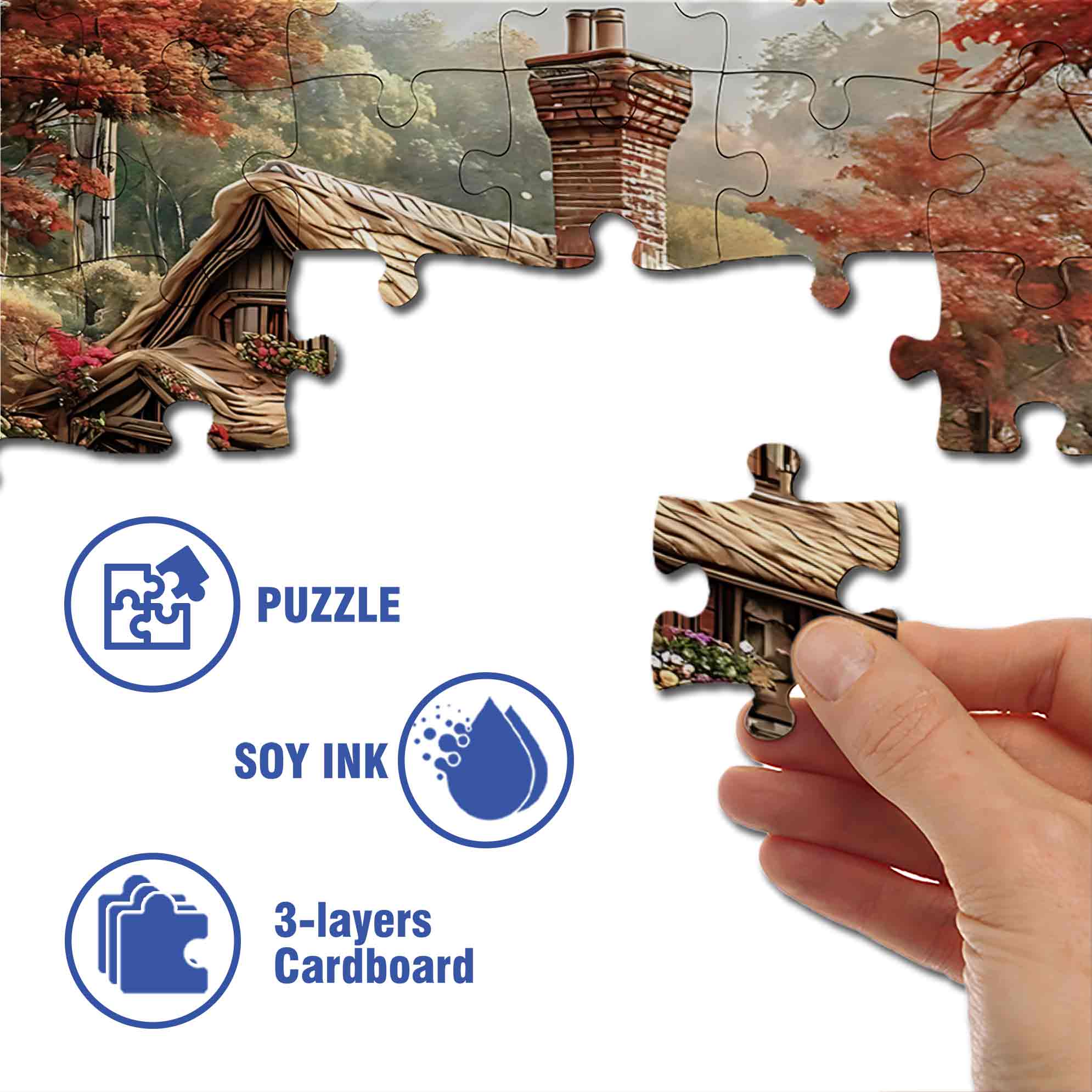Stream 500pcs/1000pcs Jigsaw Puzzle, Scratch-Resistant, Paper Material, Interactive Family Game & Brain-Boosting DIY Decor, Perfect for Halloween, Christmas & New Year Gifts, Family Puzzle Game