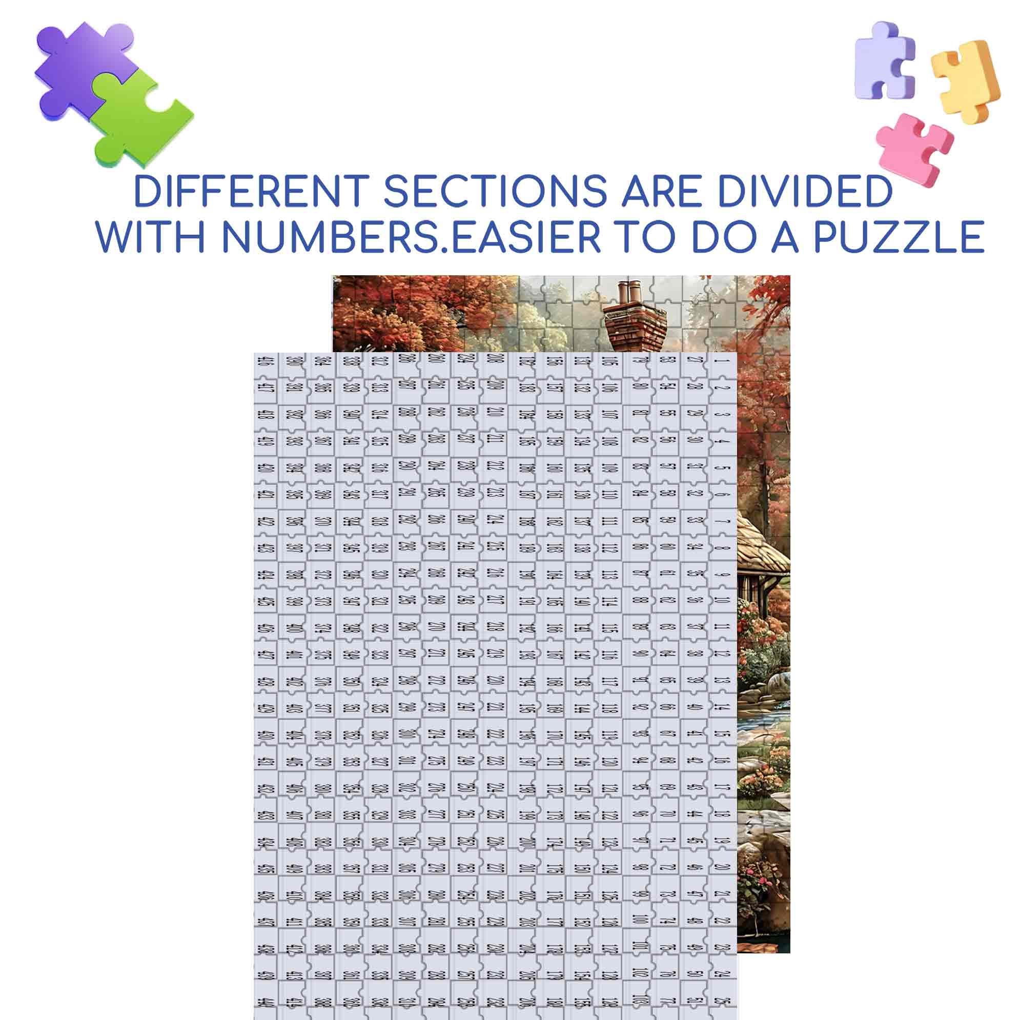 Stream 500pcs/1000pcs Jigsaw Puzzle, Scratch-Resistant, Paper Material, Interactive Family Game & Brain-Boosting DIY Decor, Perfect for Halloween, Christmas & New Year Gifts, Family Puzzle Game