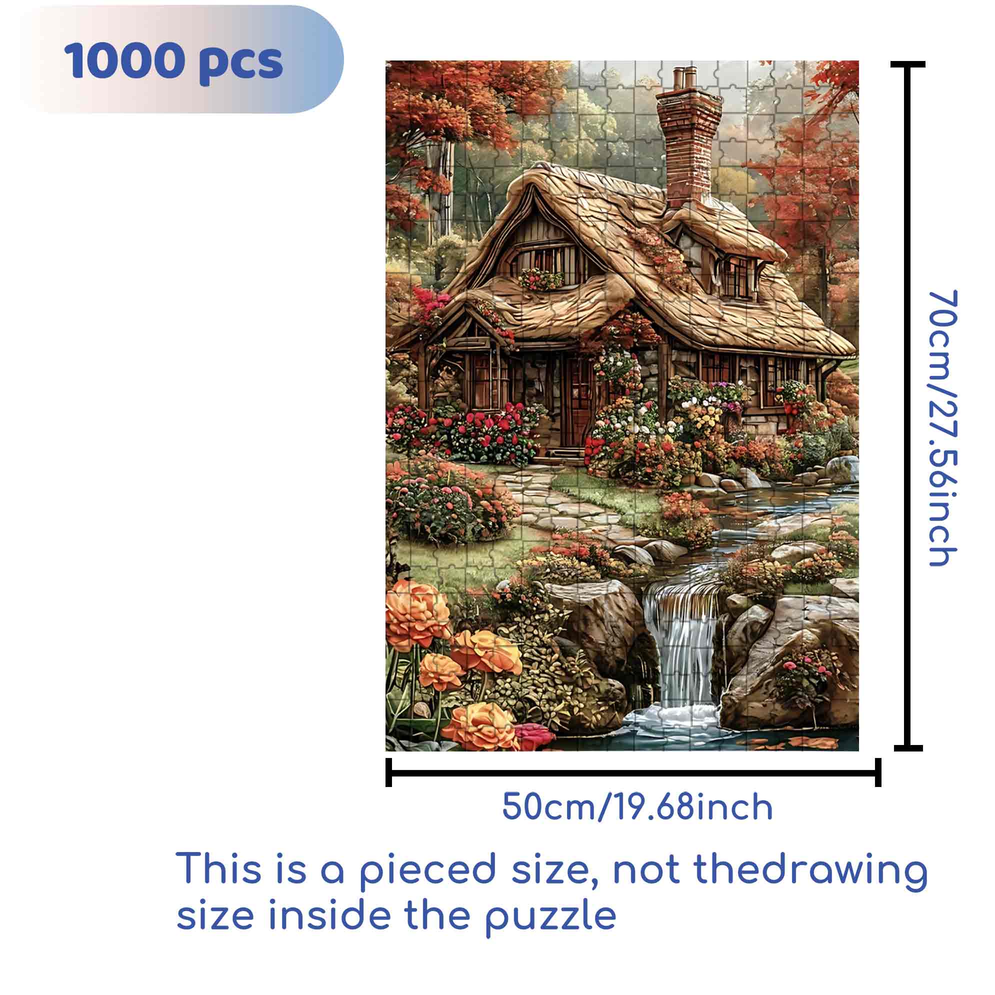 Stream 500pcs/1000pcs Jigsaw Puzzle, Scratch-Resistant, Paper Material, Interactive Family Game & Brain-Boosting DIY Decor, Perfect for Halloween, Christmas & New Year Gifts, Family Puzzle Game