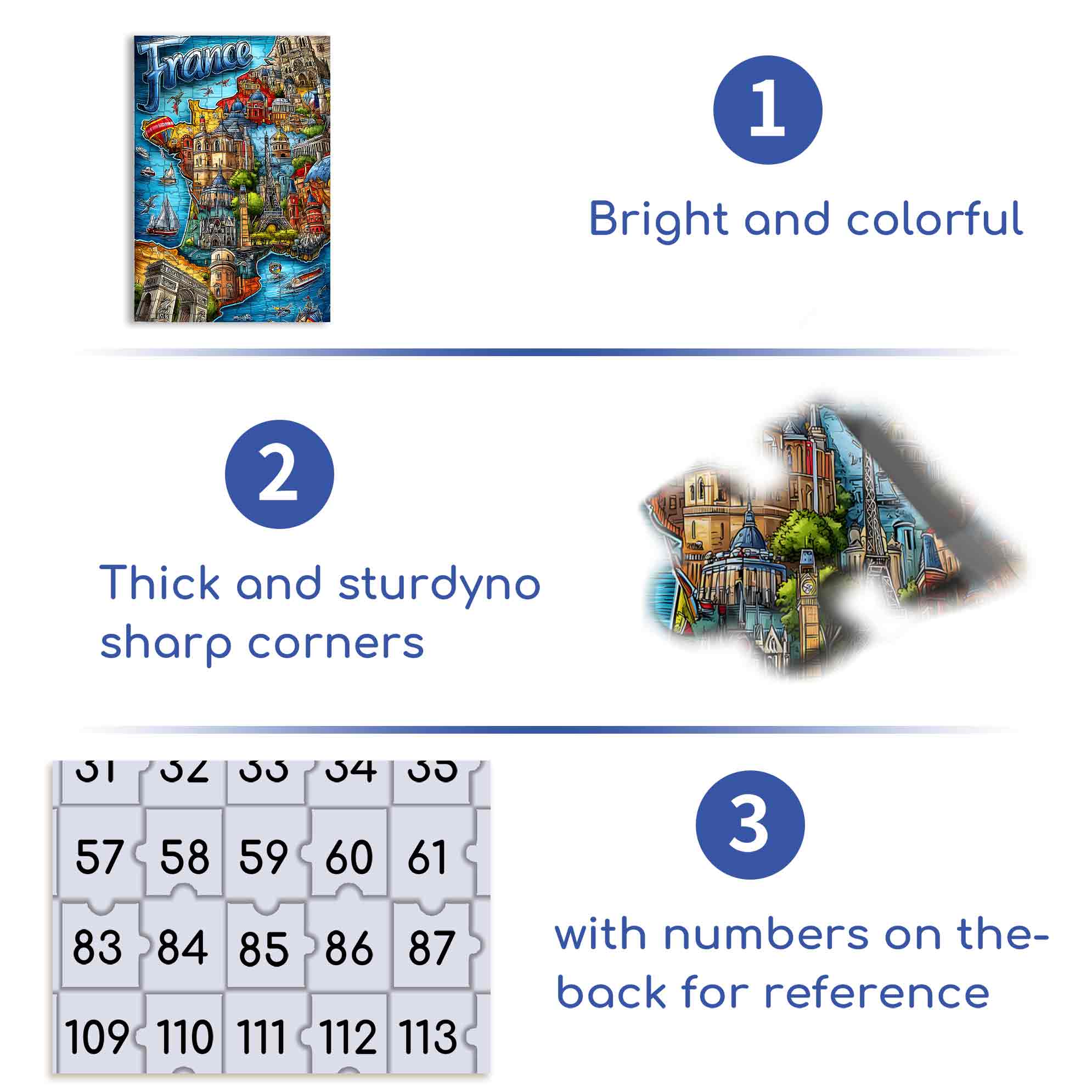 Vive La France  500pcs/1000pcs Jigsaw Puzzle, Scratch-Resistant, Paper Material, Interactive Family Game & Brain-Boosting DIY Decor, Perfect for Halloween, Christmas & New Year Gifts, Family Puzzle Game