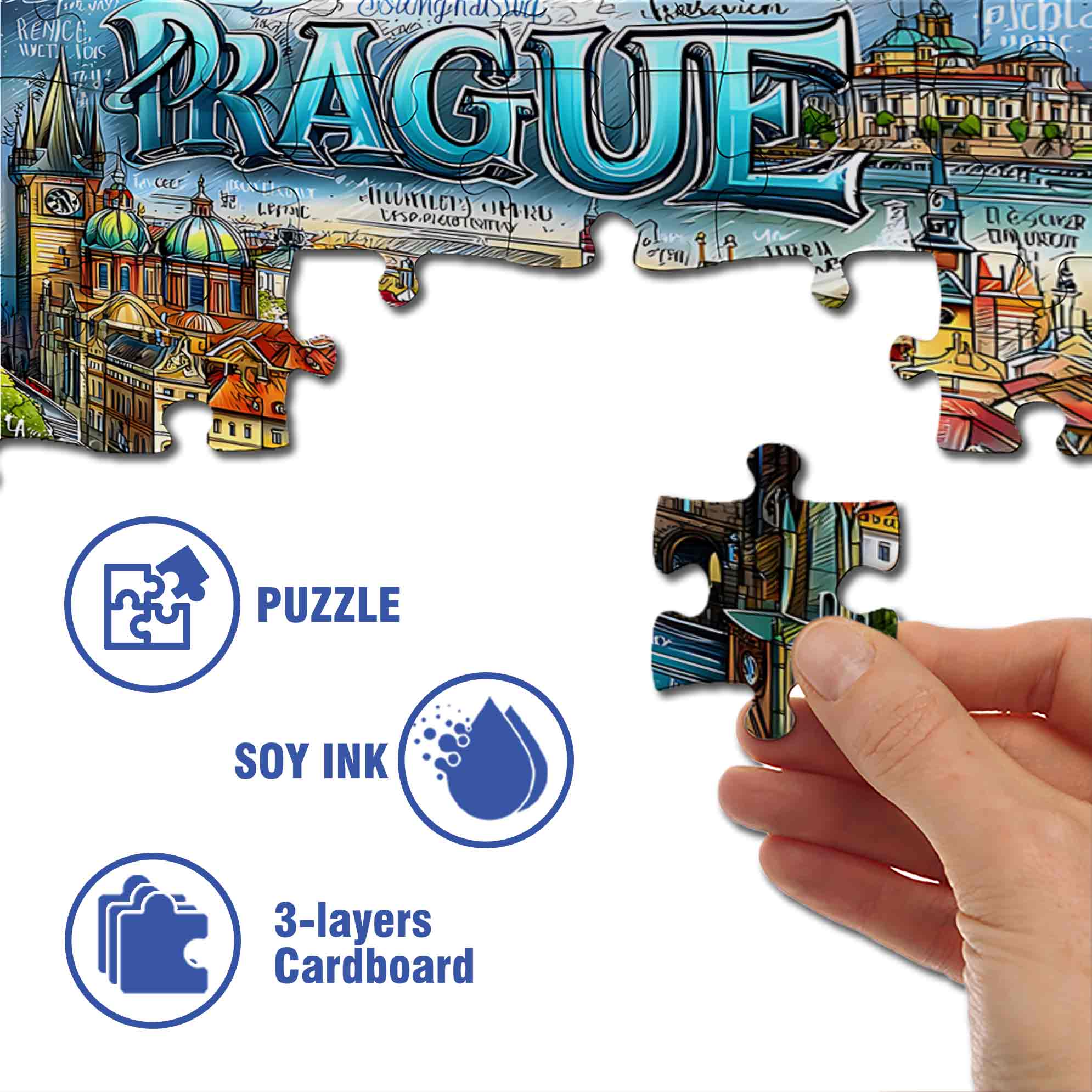 Whimsica  500pcs/1000pcs Jigsaw Puzzle, Scratch-Resistant, Paper Material, Interactive Family Game & Brain-Boosting DIY Decor, Perfect for Halloween, Christmas & New Year Gifts, Family Puzzle Game