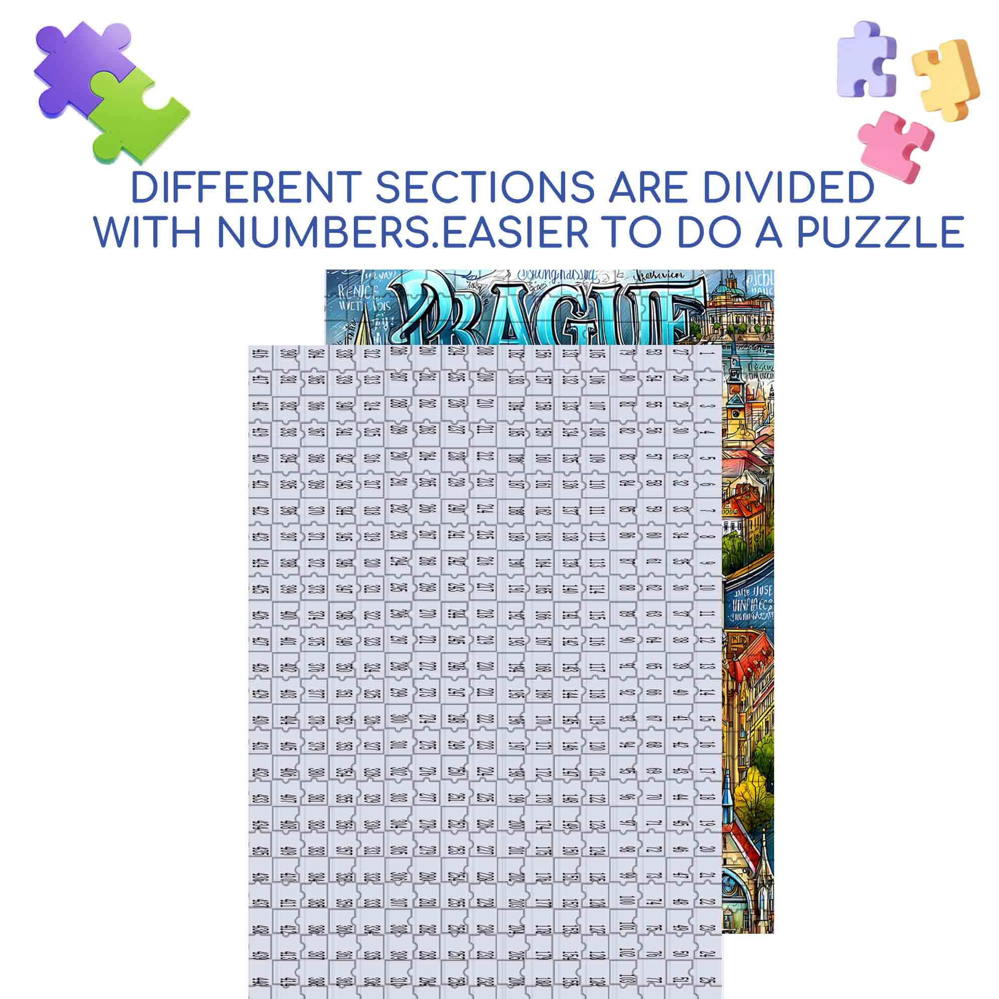 Whimsica  500pcs/1000pcs Jigsaw Puzzle, Scratch-Resistant, Paper Material, Interactive Family Game & Brain-Boosting DIY Decor, Perfect for Halloween, Christmas & New Year Gifts, Family Puzzle Game