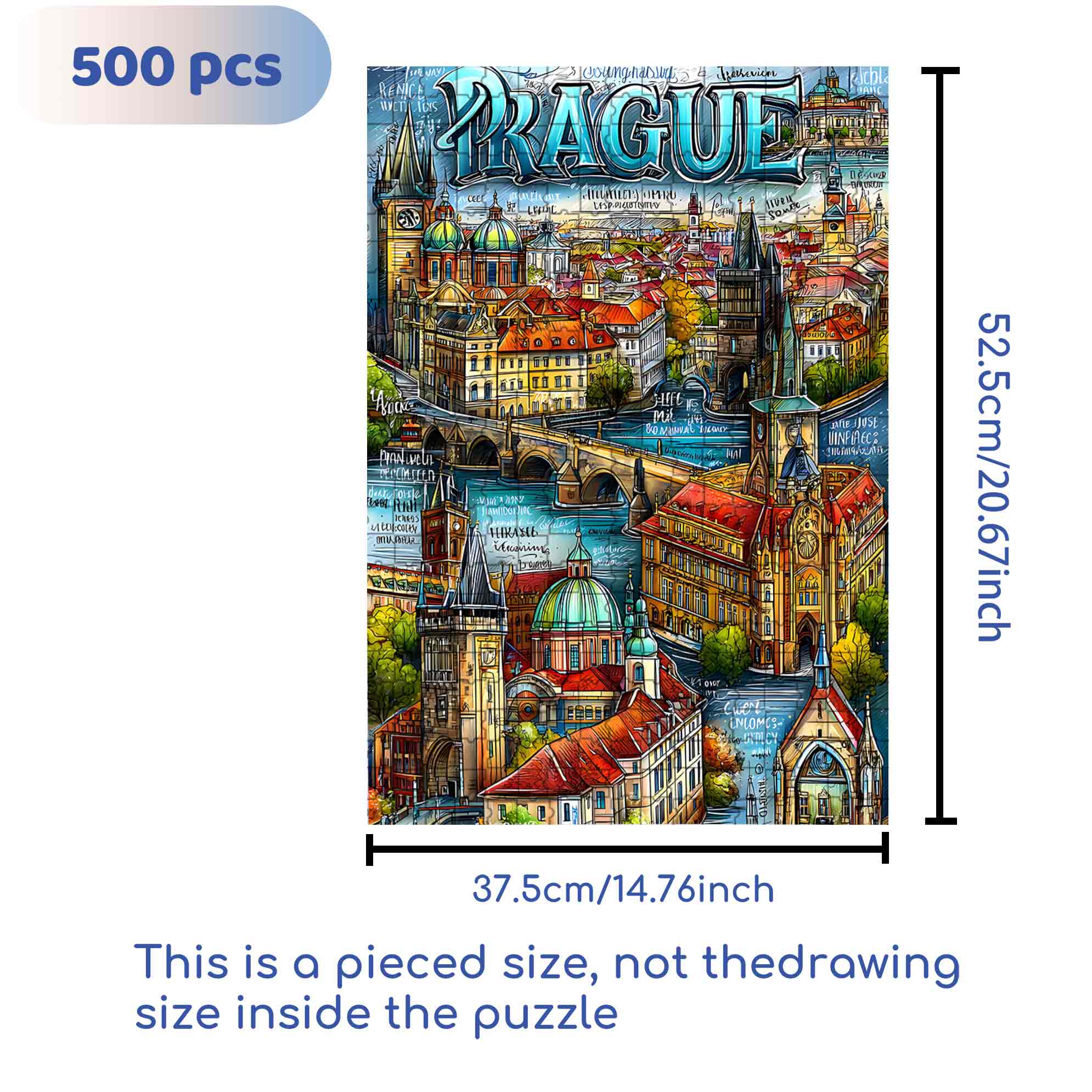Whimsica  500pcs/1000pcs Jigsaw Puzzle, Scratch-Resistant, Paper Material, Interactive Family Game & Brain-Boosting DIY Decor, Perfect for Halloween, Christmas & New Year Gifts, Family Puzzle Game