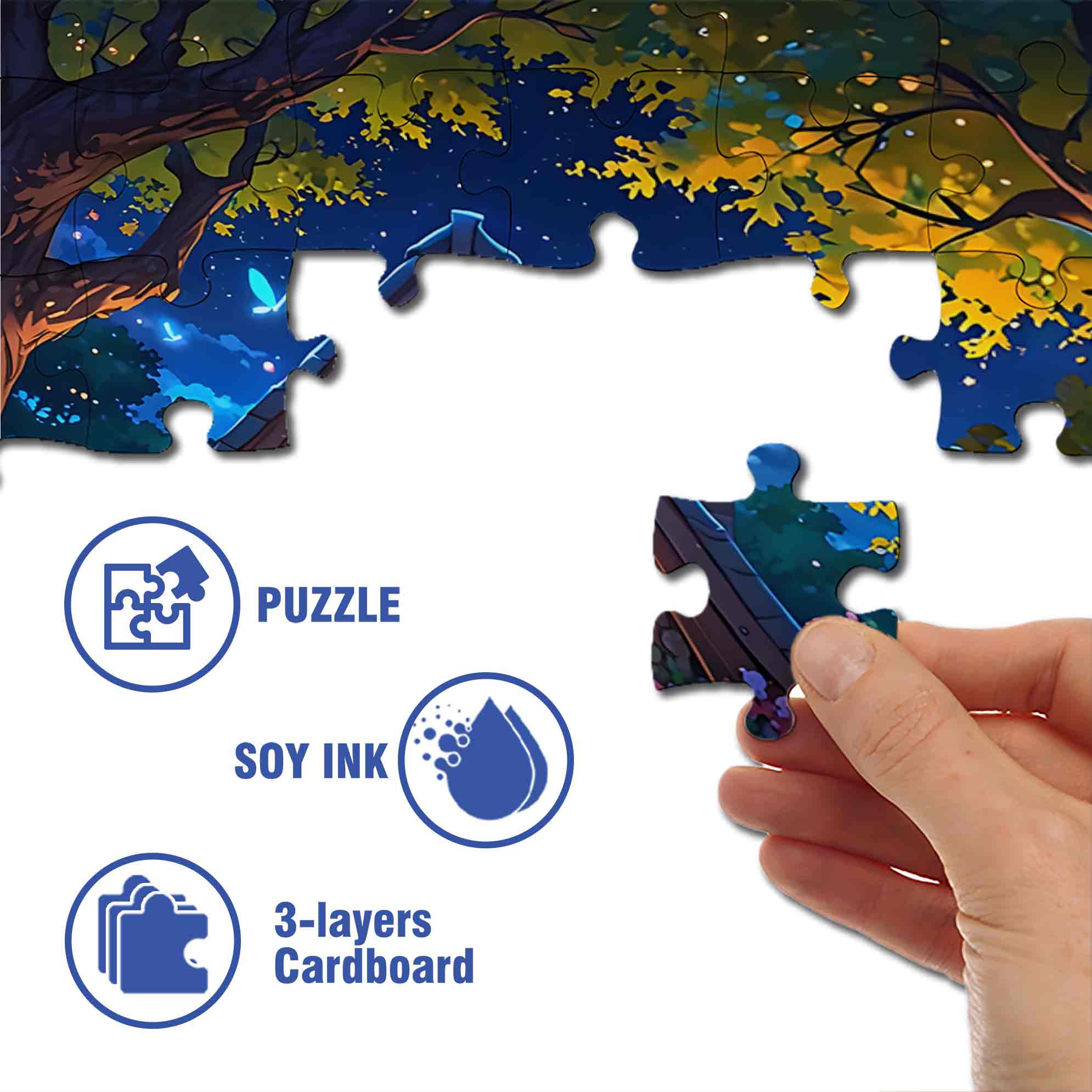 WP 500pcs/1000pcs Jigsaw Puzzle, Scratch-Resistant, Paper Material, Interactive Family Game & Brain-Boosting DIY Decor, Perfect for Halloween, Christmas & New Year Gifts, Family Puzzle Game