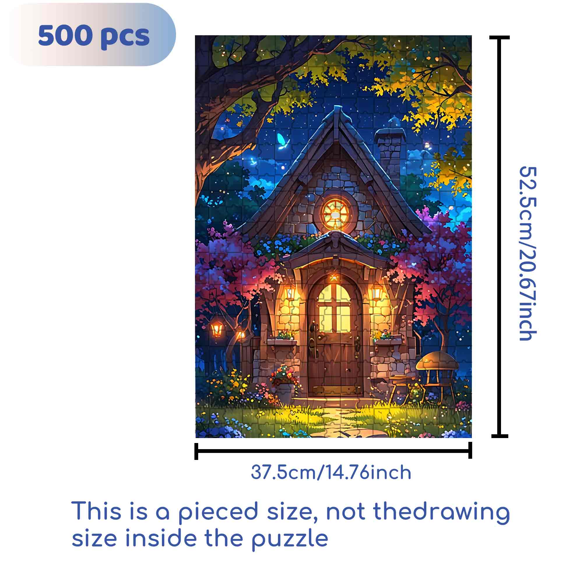WP 500pcs/1000pcs Jigsaw Puzzle, Scratch-Resistant, Paper Material, Interactive Family Game & Brain-Boosting DIY Decor, Perfect for Halloween, Christmas & New Year Gifts, Family Puzzle Game