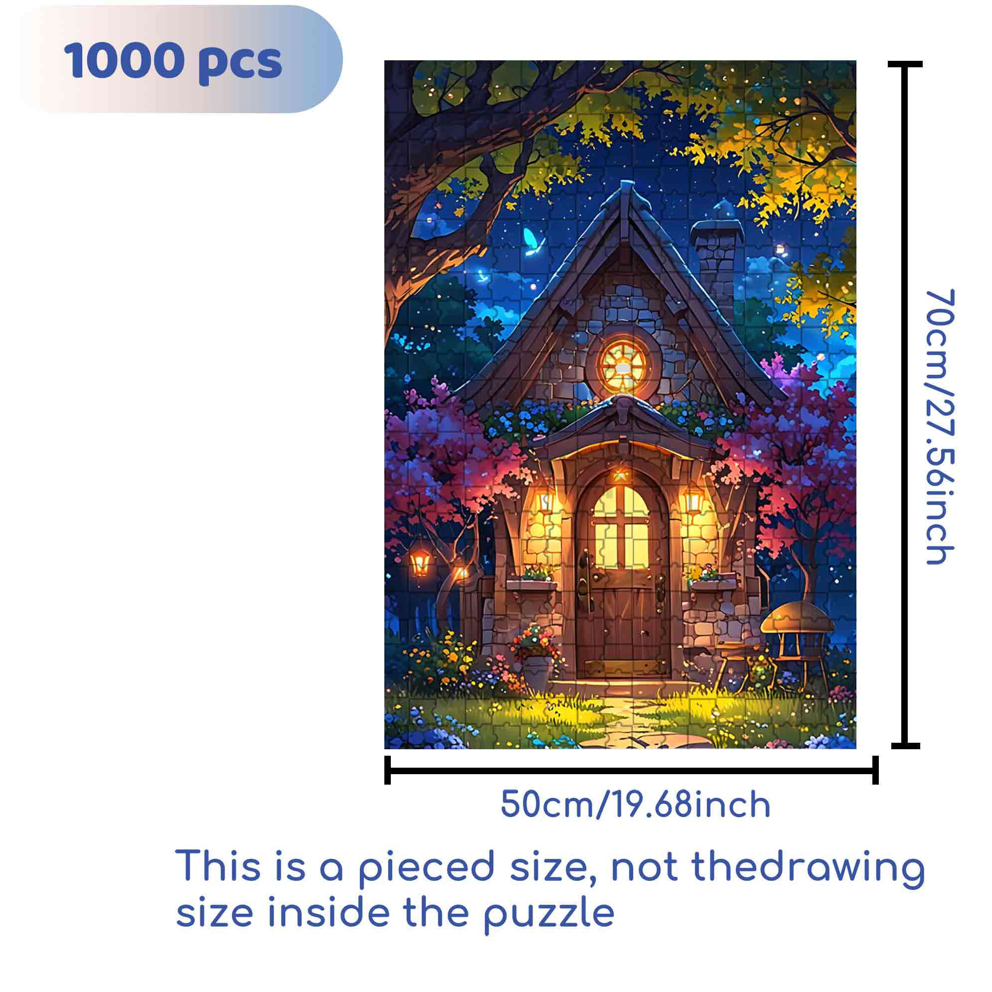 WP 500pcs/1000pcs Jigsaw Puzzle, Scratch-Resistant, Paper Material, Interactive Family Game & Brain-Boosting DIY Decor, Perfect for Halloween, Christmas & New Year Gifts, Family Puzzle Game