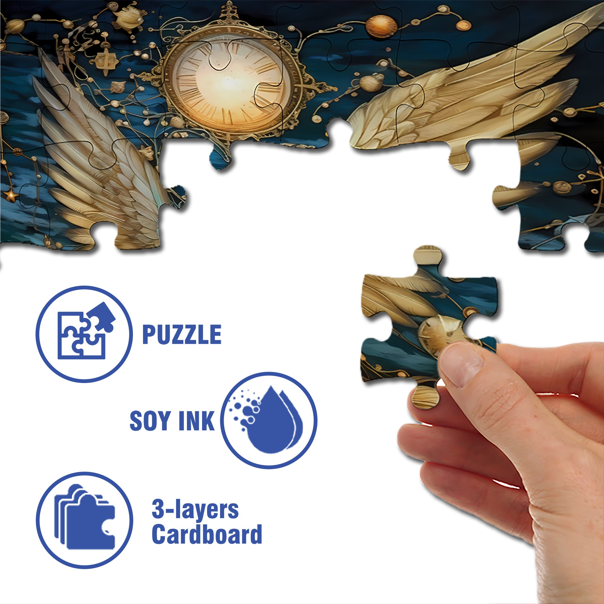 Angel 500pcs/1000pcs Jigsaw Puzzle, Scratch-Resistant, Interactive Family Game & Brain-Boosting DIY Decor, Perfect for Halloween, Christmas & New Year Gifts, Family Puzzle Game