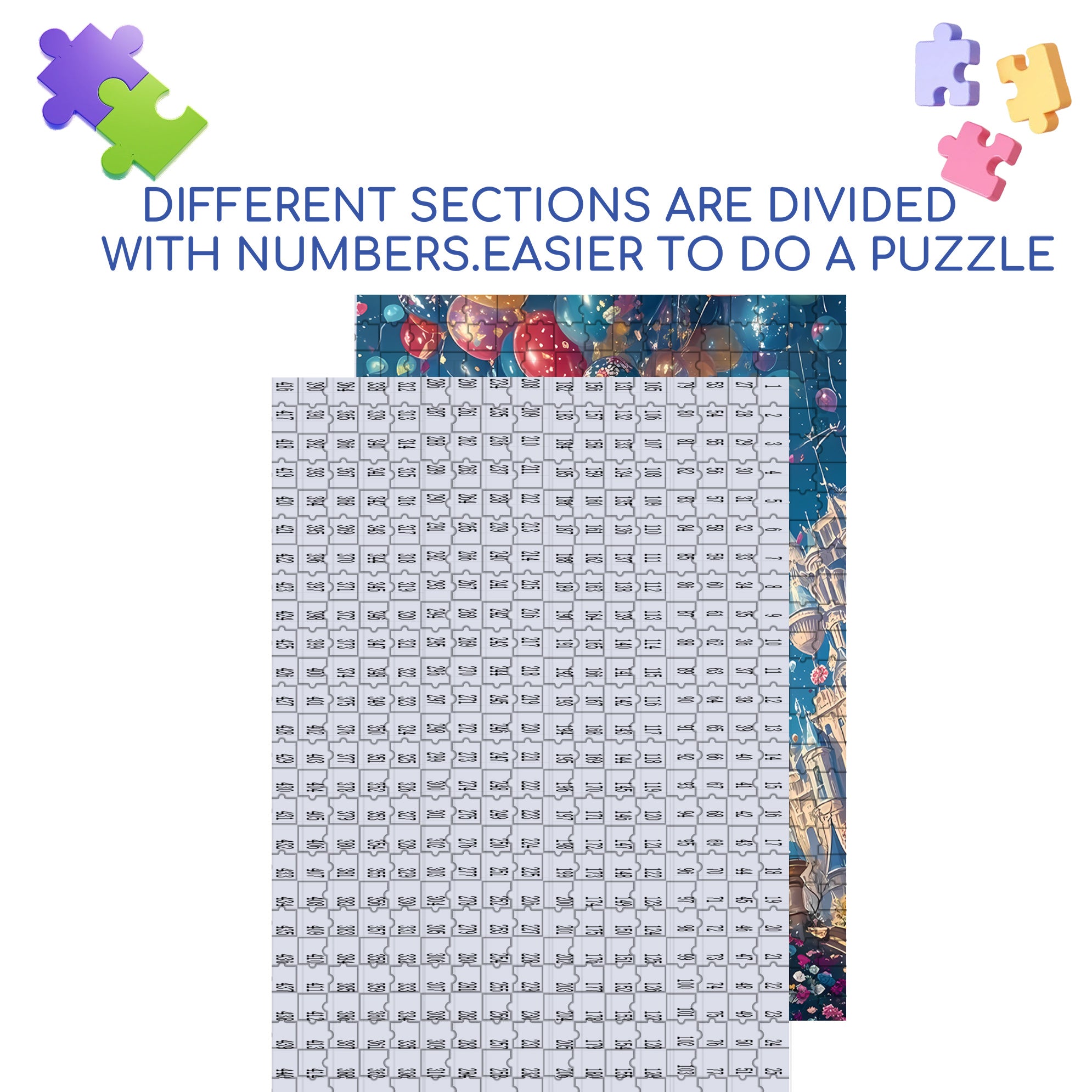Balloon 500pcs/1000pcs Jigsaw Puzzle, Scratch-Resistant, Interactive Family Game & Brain-Boosting DIY Decor, Perfect for Halloween, Christmas & New Year Gifts, Family Puzzle Game