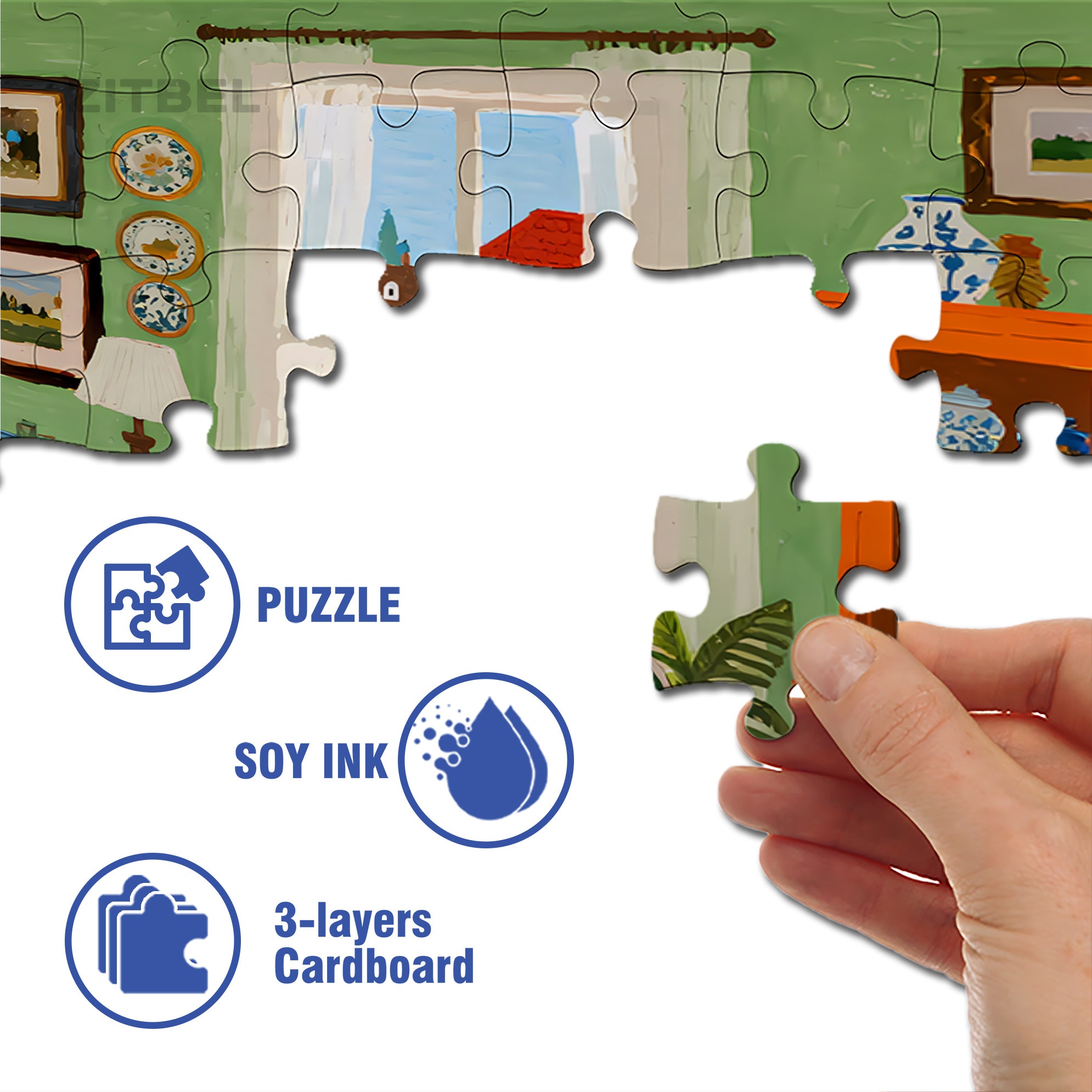 Black Cat 500pcs/1000pcs Jigsaw Puzzle, Scratch-Resistant, Interactive Family Game & Brain-Boosting DIY Decor, Perfect for Halloween, Christmas & New Year Gifts, Family Puzzle Game