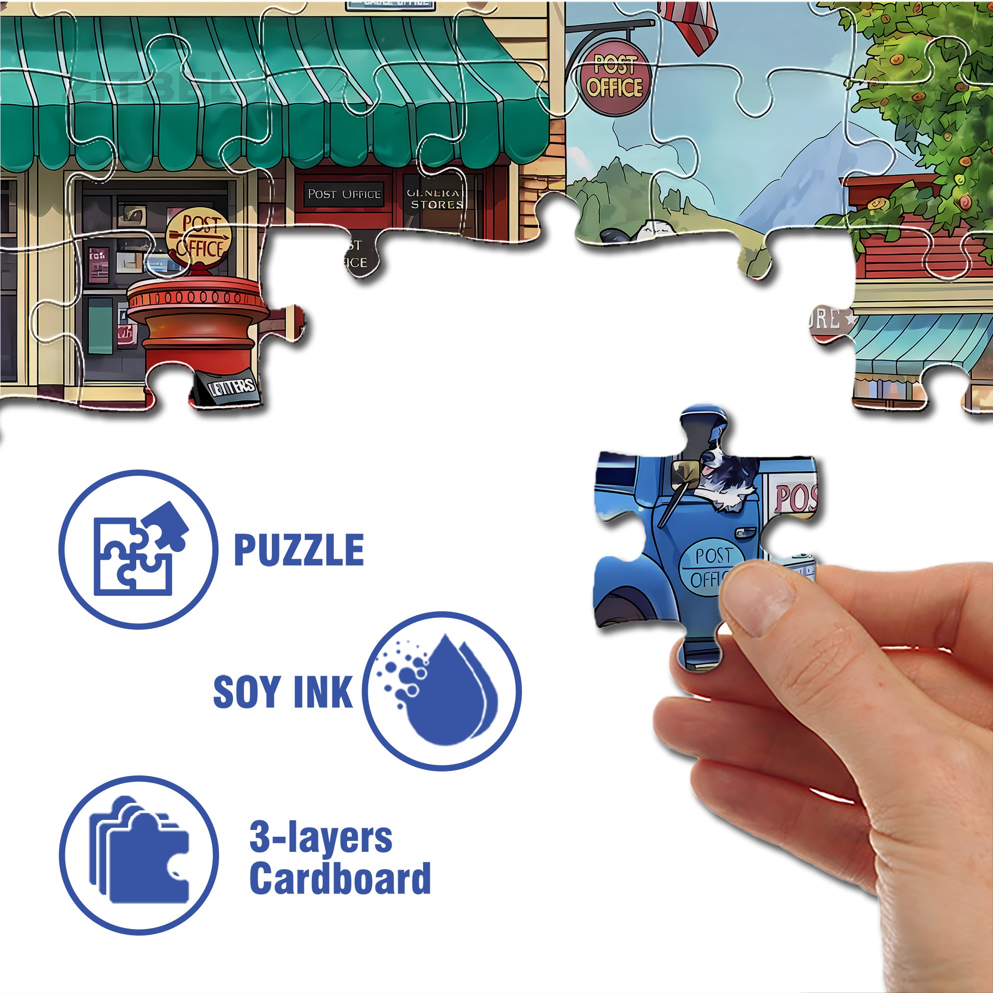 Blurcar 500pcs/1000pcs Jigsaw Puzzle, Scratch-Resistant, Interactive Family Game & Brain-Boosting DIY Decor, Perfect for Halloween, Christmas & New Year Gifts, Family Puzzle Game