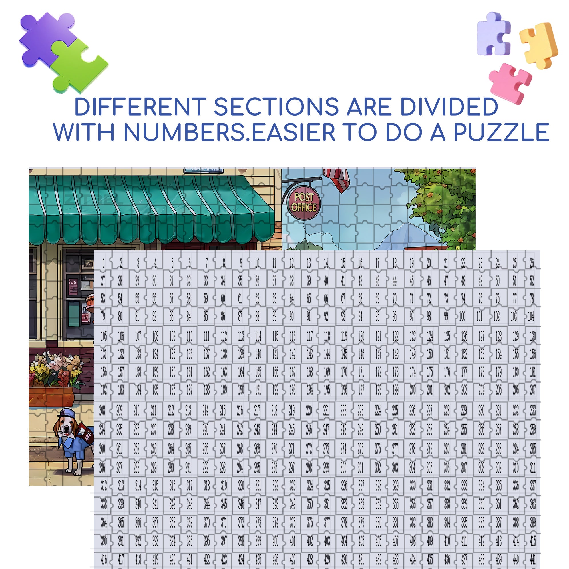 Blurcar 500pcs/1000pcs Jigsaw Puzzle, Scratch-Resistant, Interactive Family Game & Brain-Boosting DIY Decor, Perfect for Halloween, Christmas & New Year Gifts, Family Puzzle Game