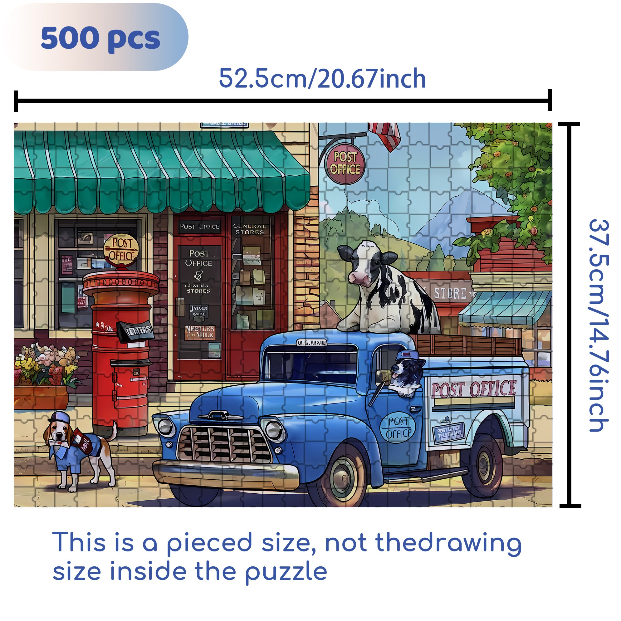 Blurcar 500pcs/1000pcs Jigsaw Puzzle, Scratch-Resistant, Interactive Family Game & Brain-Boosting DIY Decor, Perfect for Halloween, Christmas & New Year Gifts, Family Puzzle Game