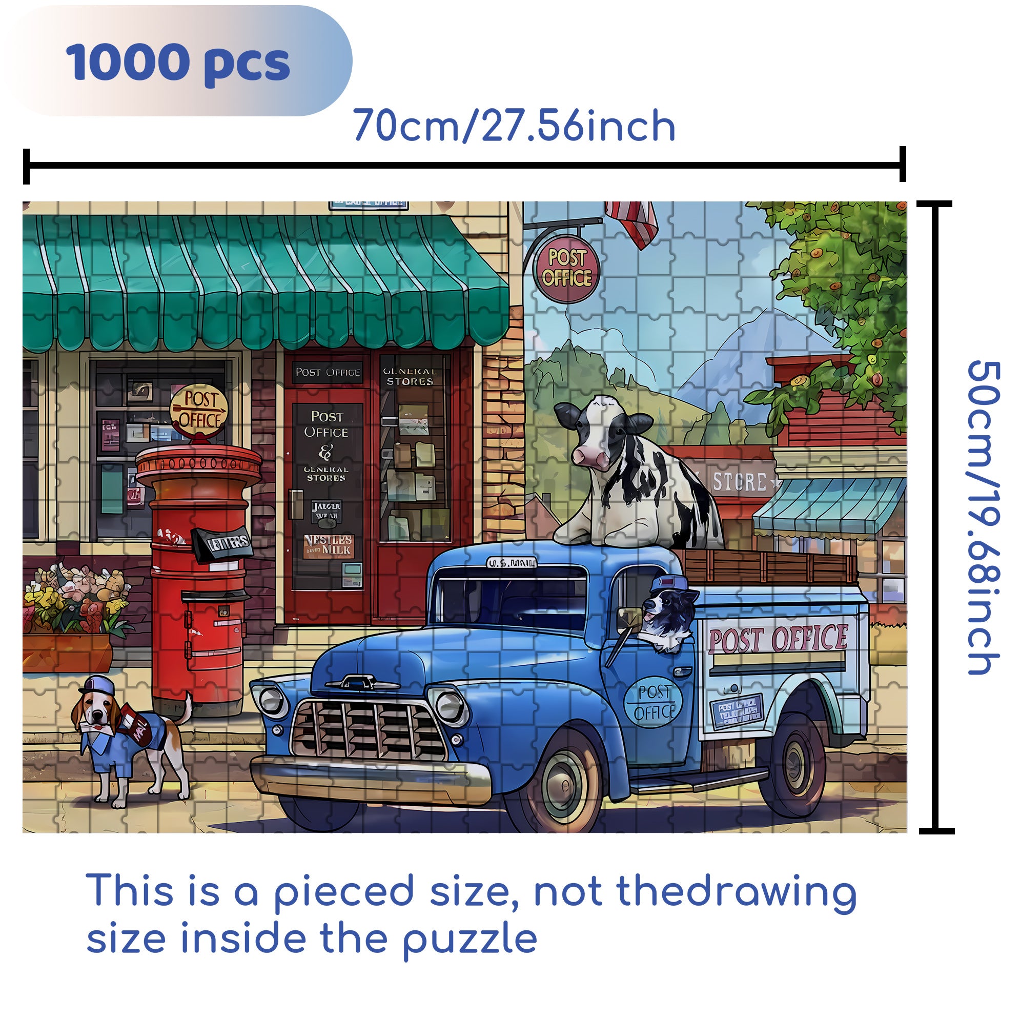 Blurcar 500pcs/1000pcs Jigsaw Puzzle, Scratch-Resistant, Interactive Family Game & Brain-Boosting DIY Decor, Perfect for Halloween, Christmas & New Year Gifts, Family Puzzle Game