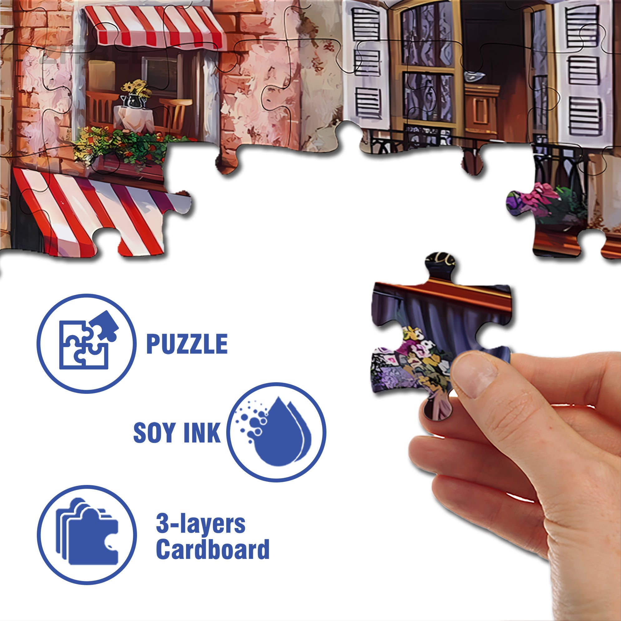 Clothing Store  500pcs/1000pcs Jigsaw Puzzle, Scratch-Resistant, Interactive Family Game & Brain-Boosting DIY Decor, Perfect for Halloween, Christmas & New Year Gifts, Family Puzzle Game