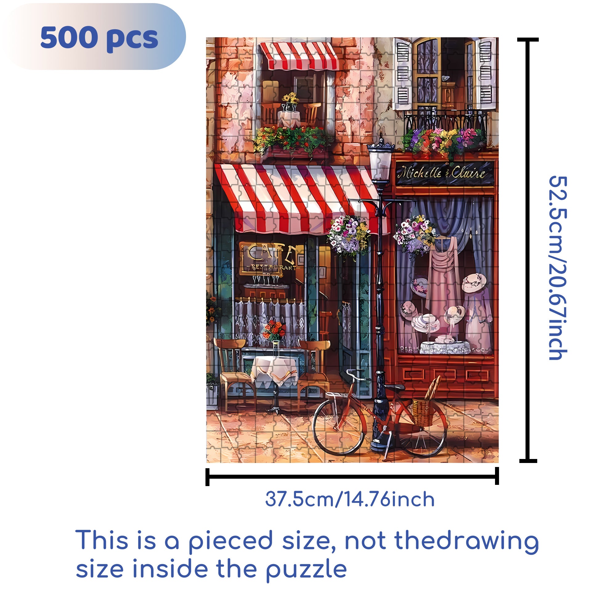 Clothing Store  500pcs/1000pcs Jigsaw Puzzle, Scratch-Resistant, Interactive Family Game & Brain-Boosting DIY Decor, Perfect for Halloween, Christmas & New Year Gifts, Family Puzzle Game