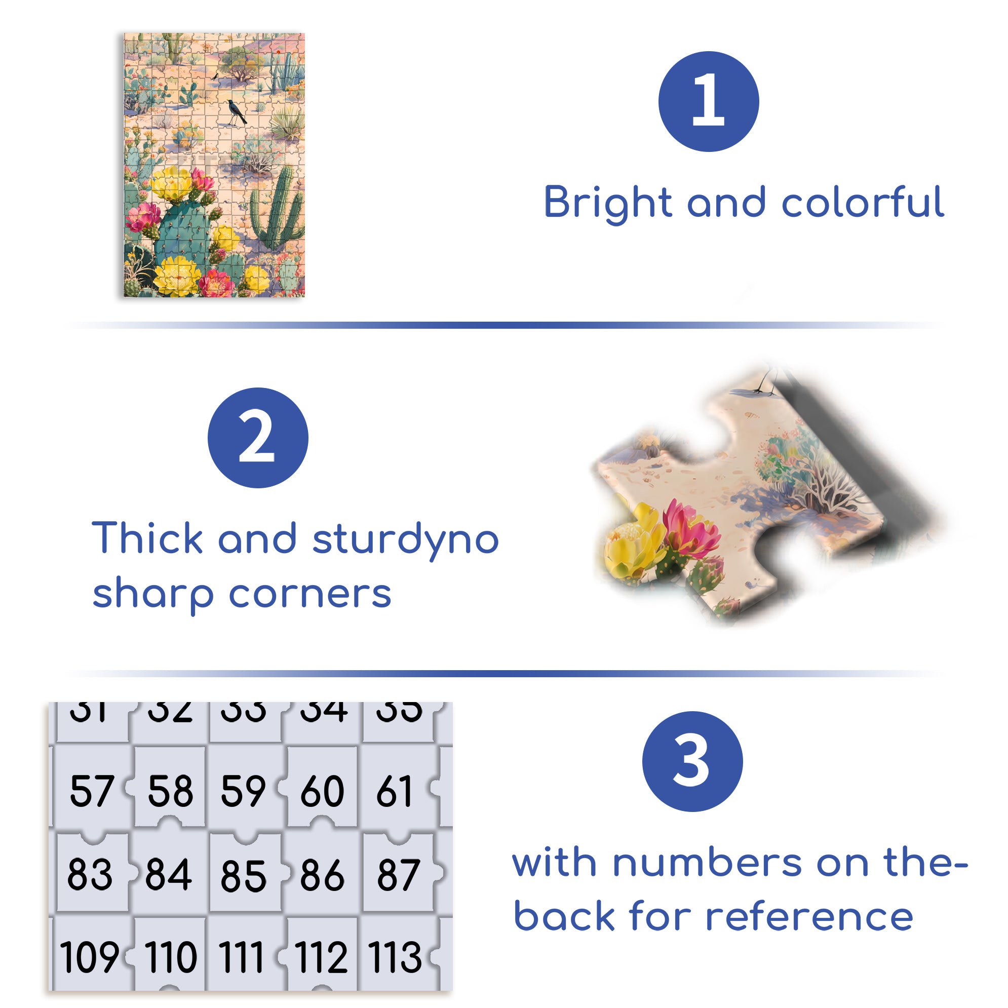 Desert 500pcs/1000pcs Jigsaw Puzzle, Scratch-Resistant, Interactive Family Game & Brain-Boosting DIY Decor, Perfect for Halloween, Christmas & New Year Gifts, Family Puzzle Game