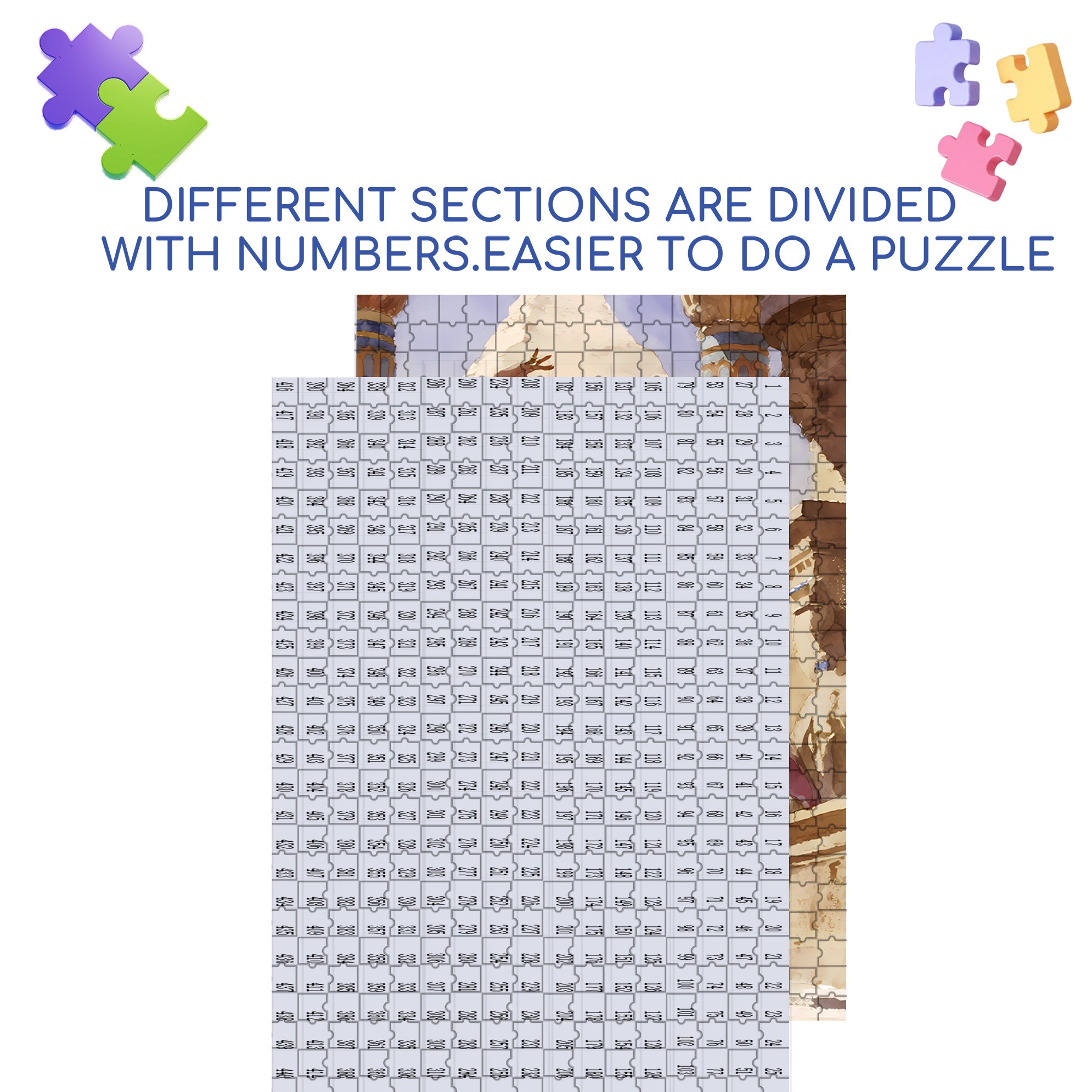Egyptian Beauty 500pcs/1000pcs Jigsaw Puzzle, Scratch-Resistant, Interactive Family Game & Brain-Boosting DIY Decor, Perfect for Halloween, Christmas & New Year Gifts, Family Puzzle Game