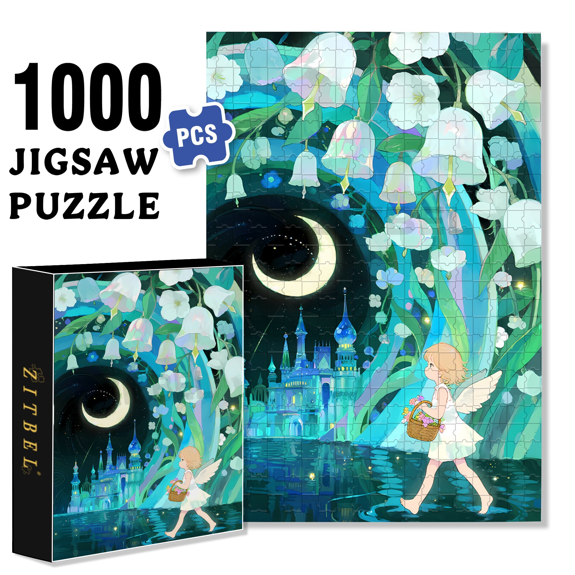 Elf 500pcs/1000pcs Jigsaw Puzzle, Scratch-Resistant, Interactive Family Game & Brain-Boosting DIY Decor, Perfect for Halloween, Christmas & New Year Gifts, Family Puzzle Game