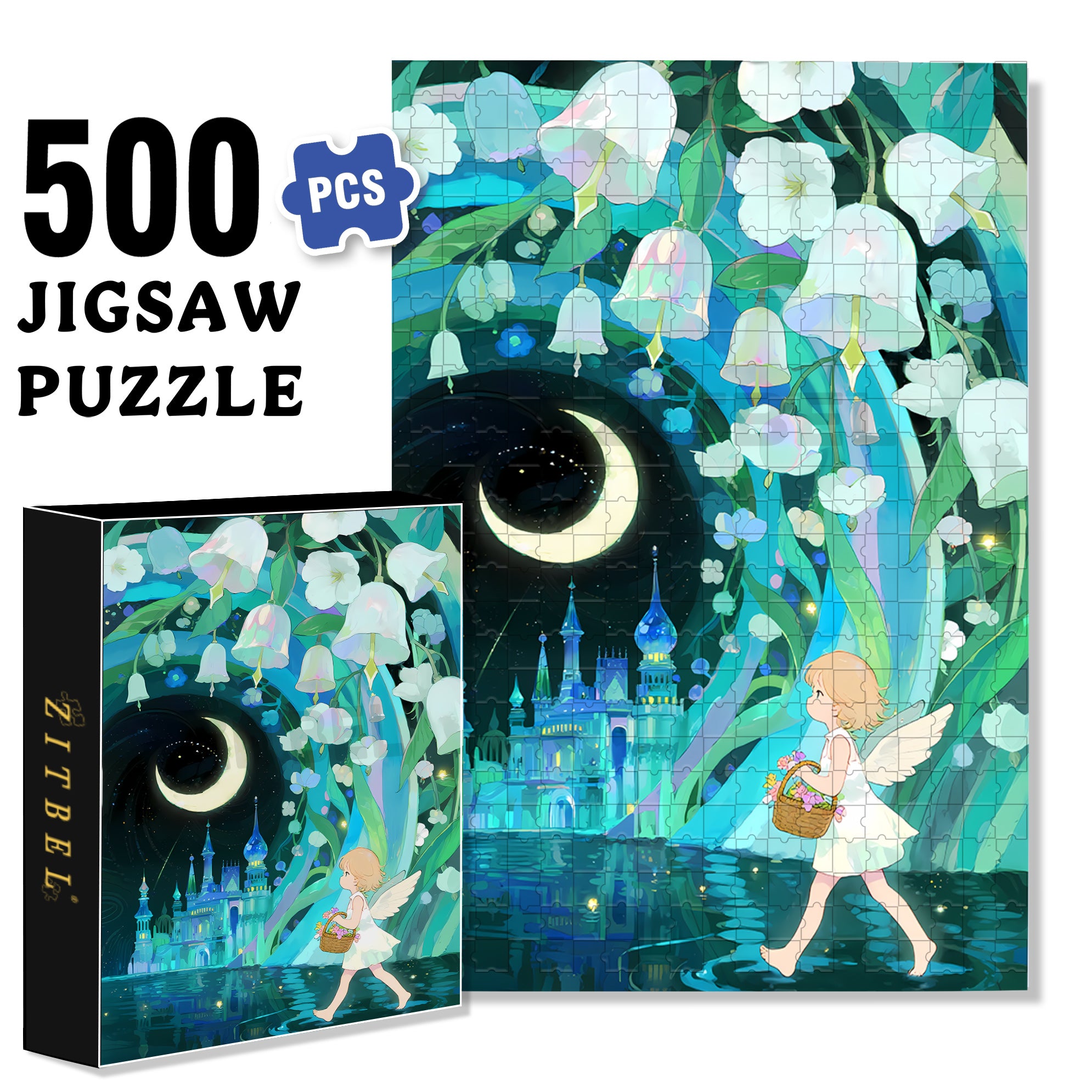 Elf 500pcs/1000pcs Jigsaw Puzzle, Scratch-Resistant, Interactive Family Game & Brain-Boosting DIY Decor, Perfect for Halloween, Christmas & New Year Gifts, Family Puzzle Game