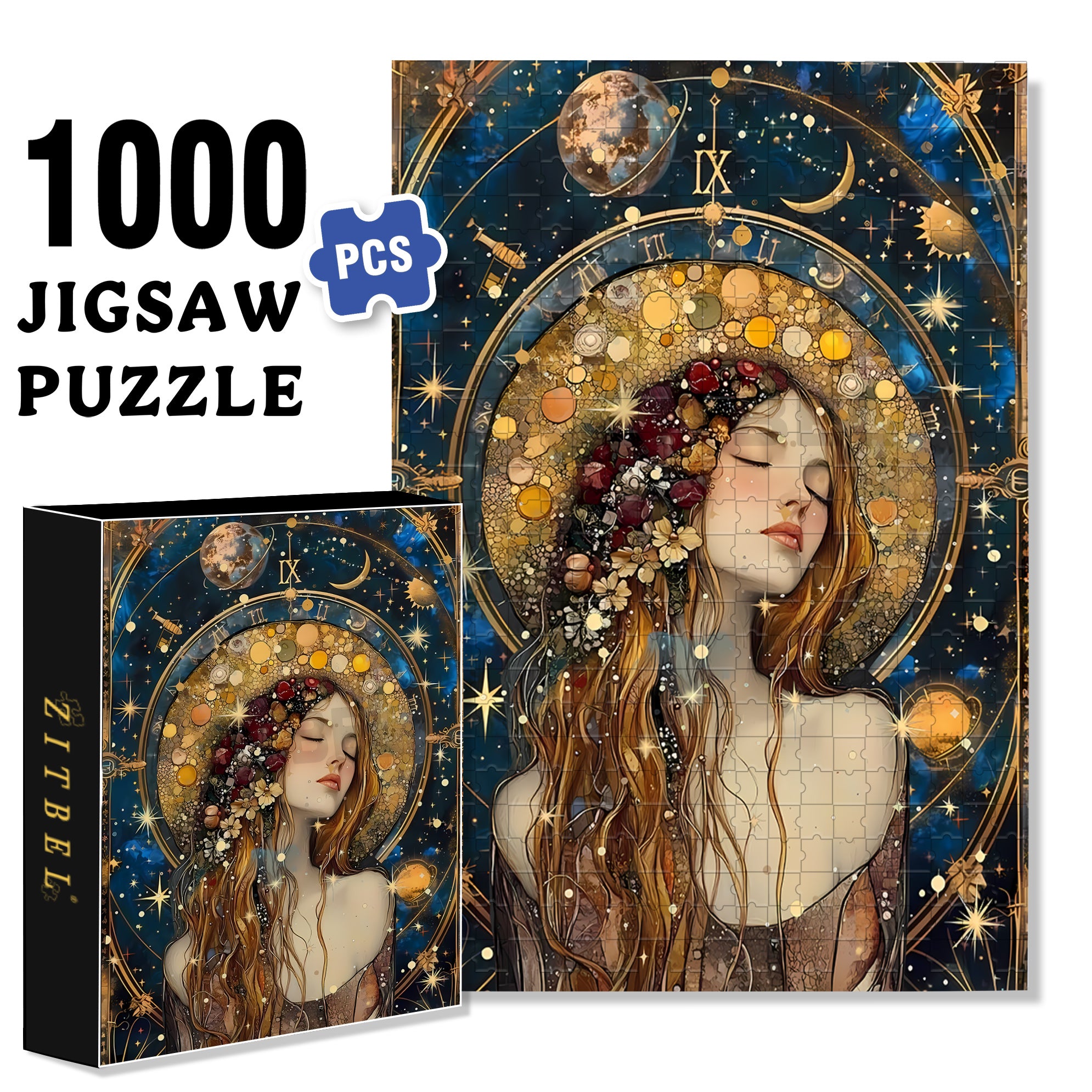 Fantasy 2 500pcs/1000pcs Jigsaw Puzzle, Scratch-Resistant, Interactive Family Game & Brain-Boosting DIY Decor, Perfect for Halloween, Christmas & New Year Gifts, Family Puzzle Game