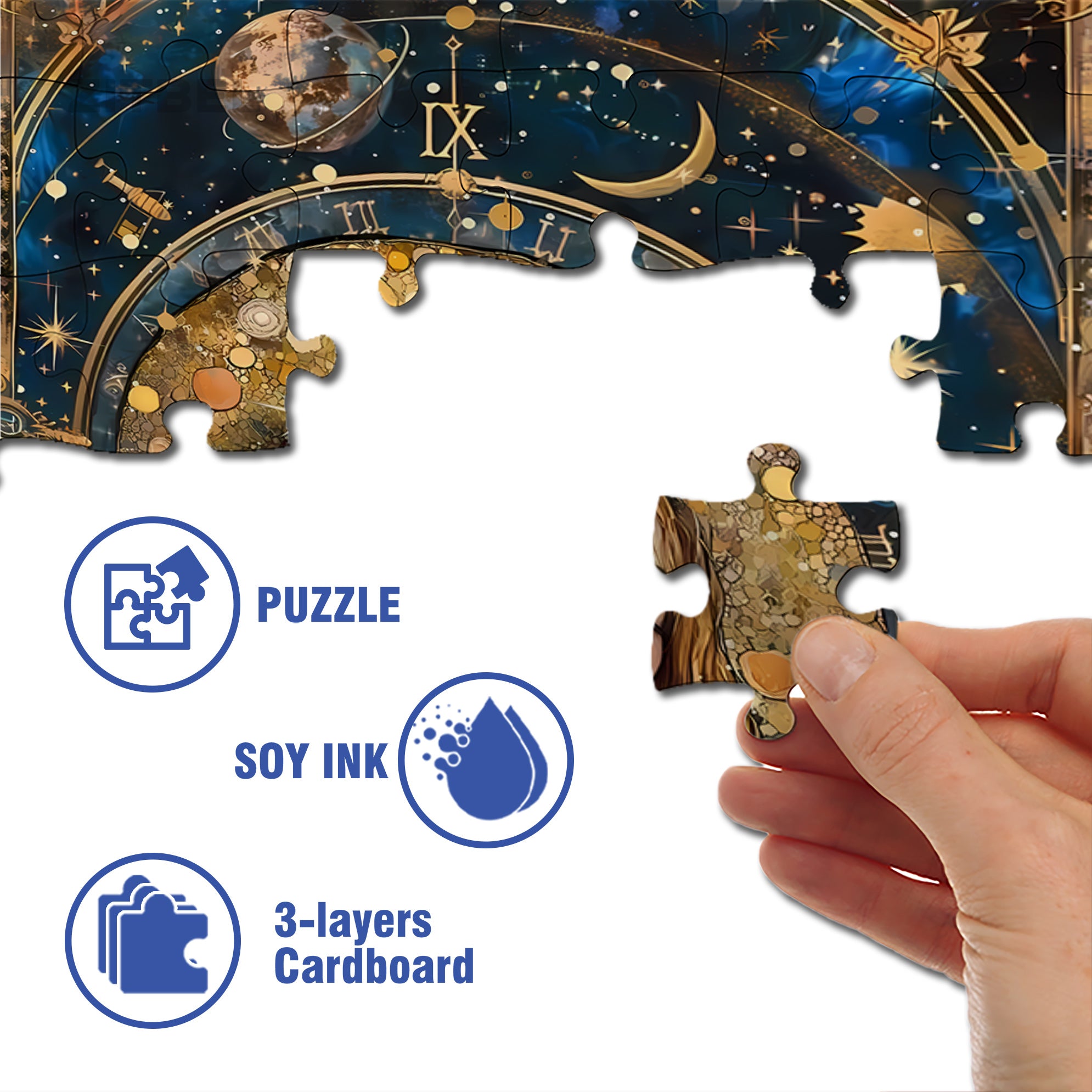 Fantasy 2 500pcs/1000pcs Jigsaw Puzzle, Scratch-Resistant, Interactive Family Game & Brain-Boosting DIY Decor, Perfect for Halloween, Christmas & New Year Gifts, Family Puzzle Game