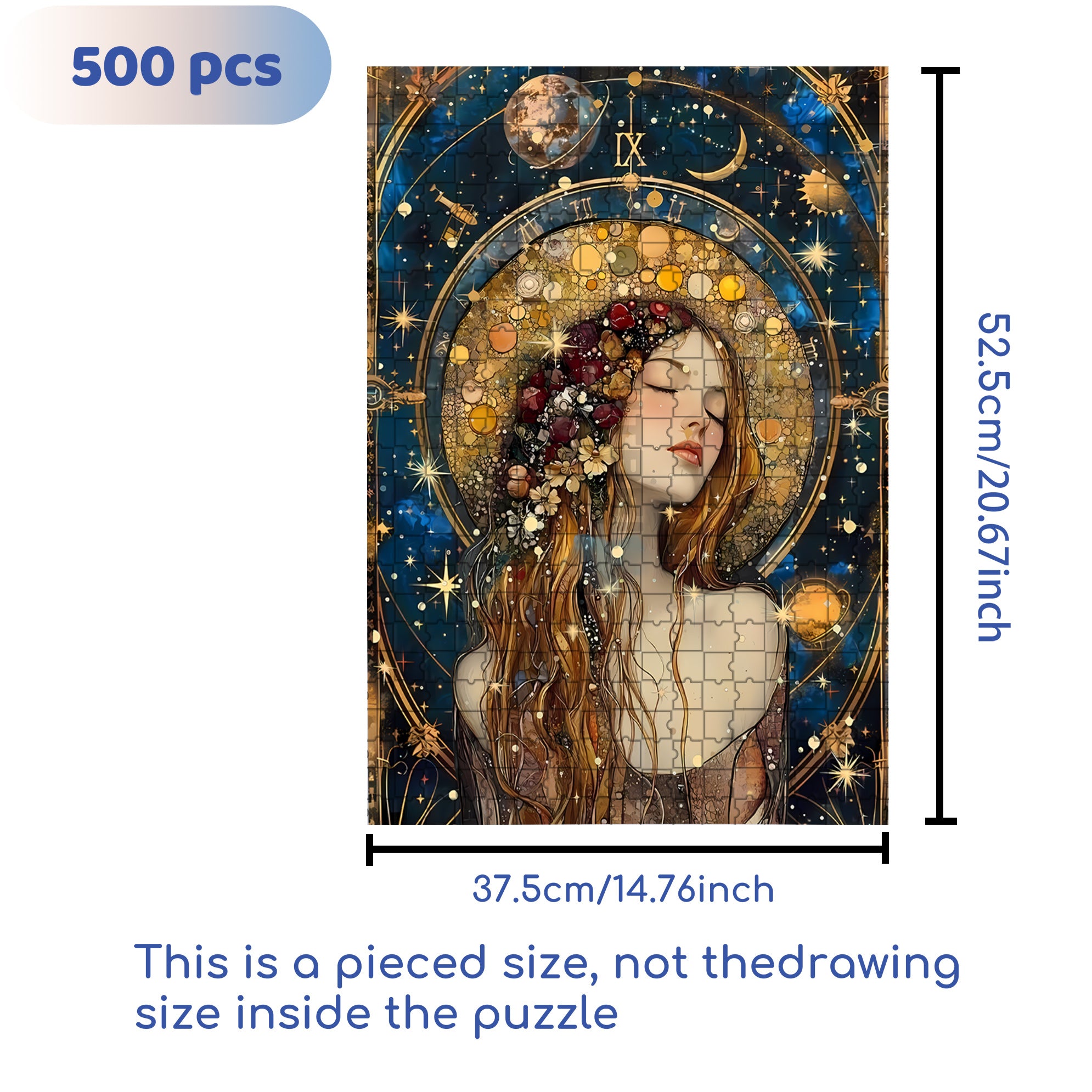 Fantasy 2 500pcs/1000pcs Jigsaw Puzzle, Scratch-Resistant, Interactive Family Game & Brain-Boosting DIY Decor, Perfect for Halloween, Christmas & New Year Gifts, Family Puzzle Game