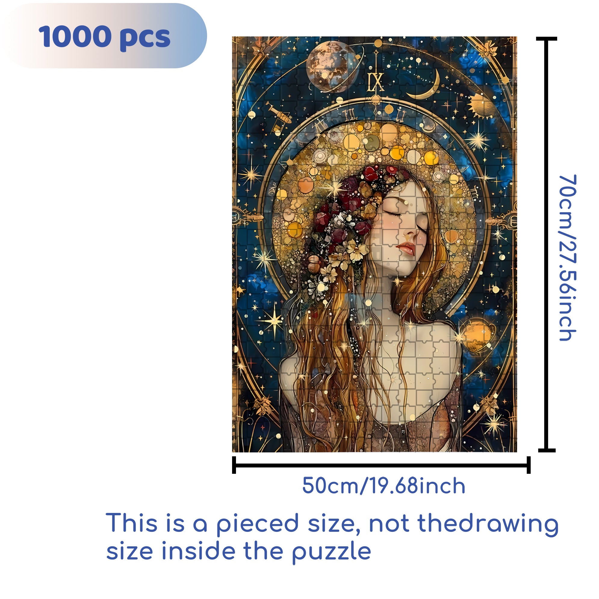 Fantasy 2 500pcs/1000pcs Jigsaw Puzzle, Scratch-Resistant, Interactive Family Game & Brain-Boosting DIY Decor, Perfect for Halloween, Christmas & New Year Gifts, Family Puzzle Game