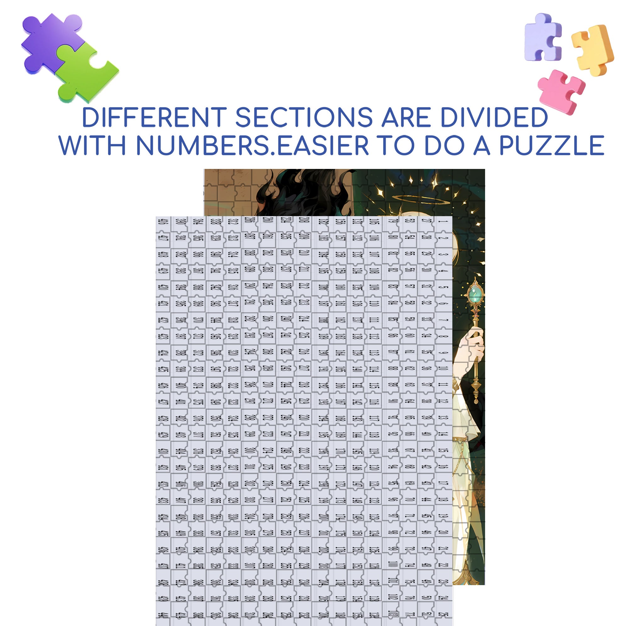 Fantasy 500pcs/1000pcs Jigsaw Puzzle, Scratch-Resistant, Interactive Family Game & Brain-Boosting DIY Decor, Perfect for Halloween, Christmas & New Year Gifts, Family Puzzle Game