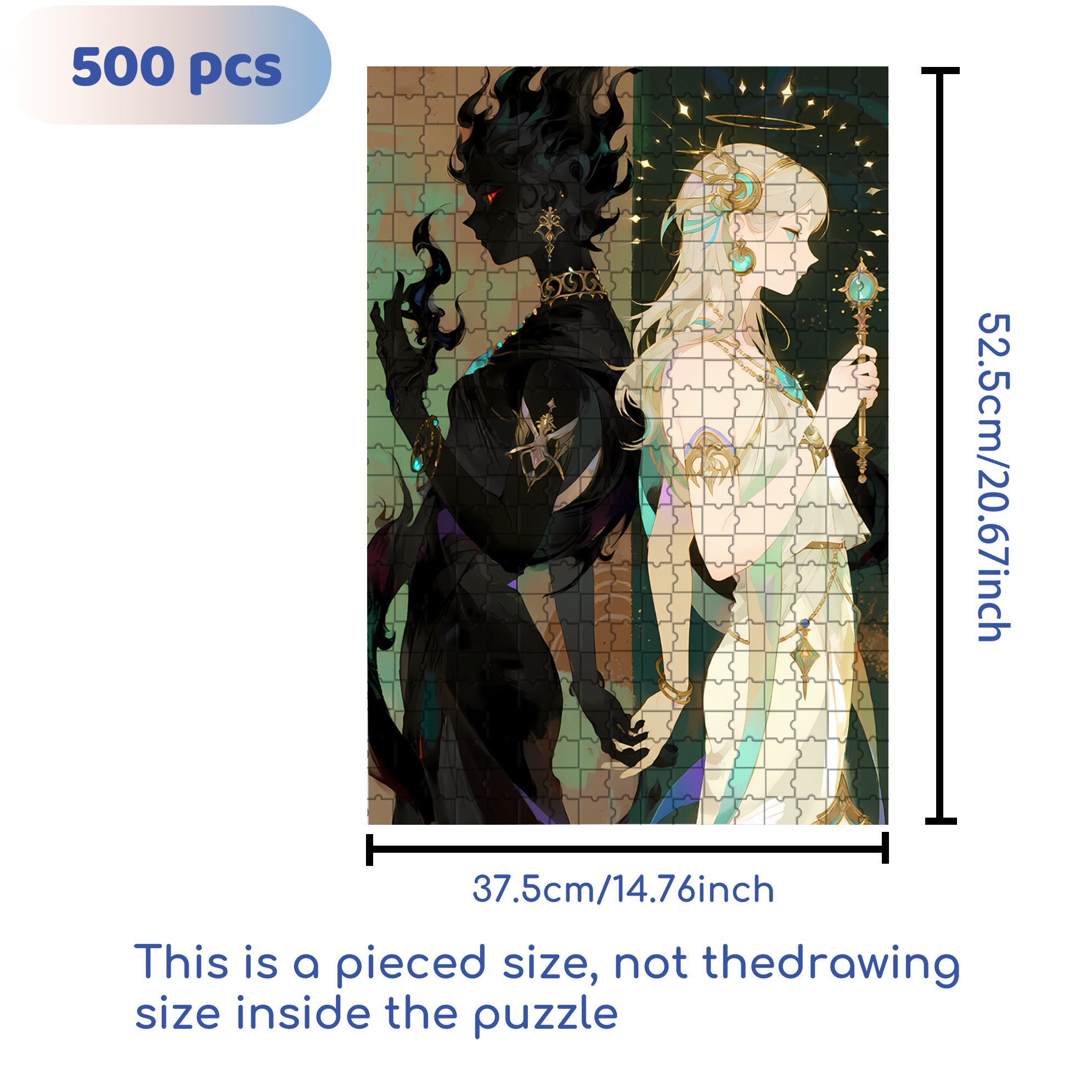Fantasy 500pcs/1000pcs Jigsaw Puzzle, Scratch-Resistant, Interactive Family Game & Brain-Boosting DIY Decor, Perfect for Halloween, Christmas & New Year Gifts, Family Puzzle Game