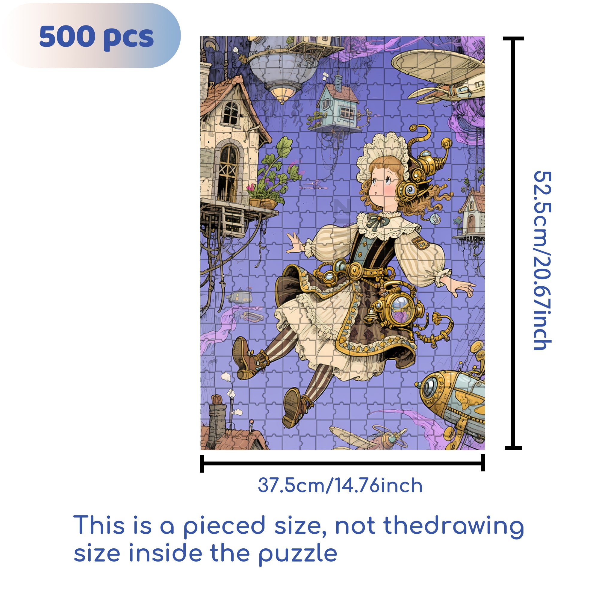 Float 500pcs/1000pcs Jigsaw Puzzle, Scratch-Resistant, Interactive Family Game & Brain-Boosting DIY Decor, Perfect for Halloween, Christmas & New Year Gifts, Family Puzzle Game