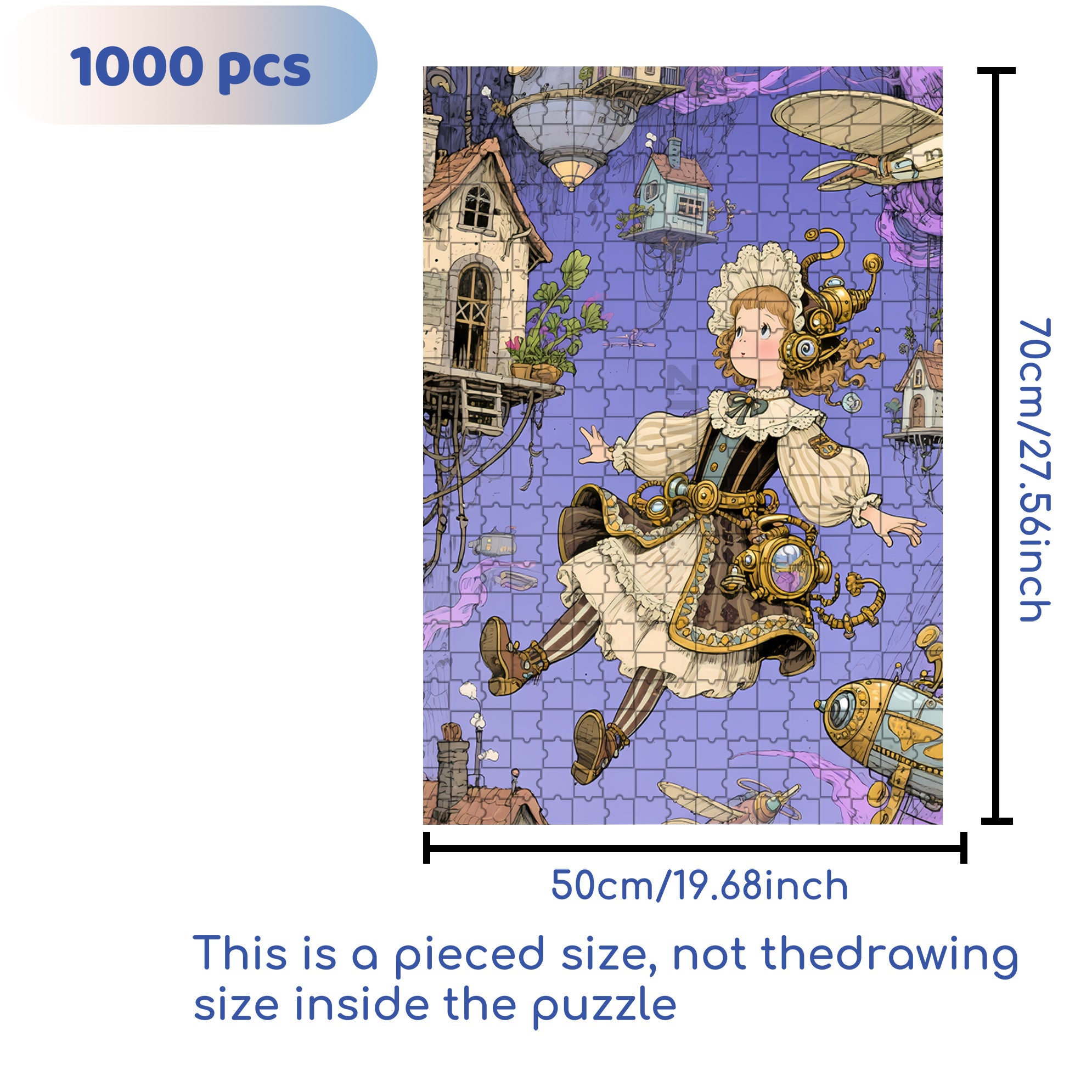 Float 500pcs/1000pcs Jigsaw Puzzle, Scratch-Resistant, Interactive Family Game & Brain-Boosting DIY Decor, Perfect for Halloween, Christmas & New Year Gifts, Family Puzzle Game
