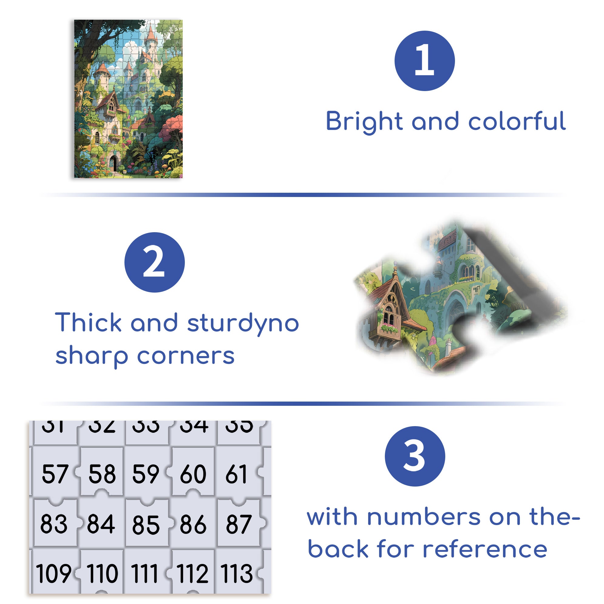 Forest Castle 500pcs/1000pcs Jigsaw Puzzle, Scratch-Resistant, Interactive Family Game & Brain-Boosting DIY Decor, Perfect for Halloween, Christmas & New Year Gifts, Family Puzzle Game