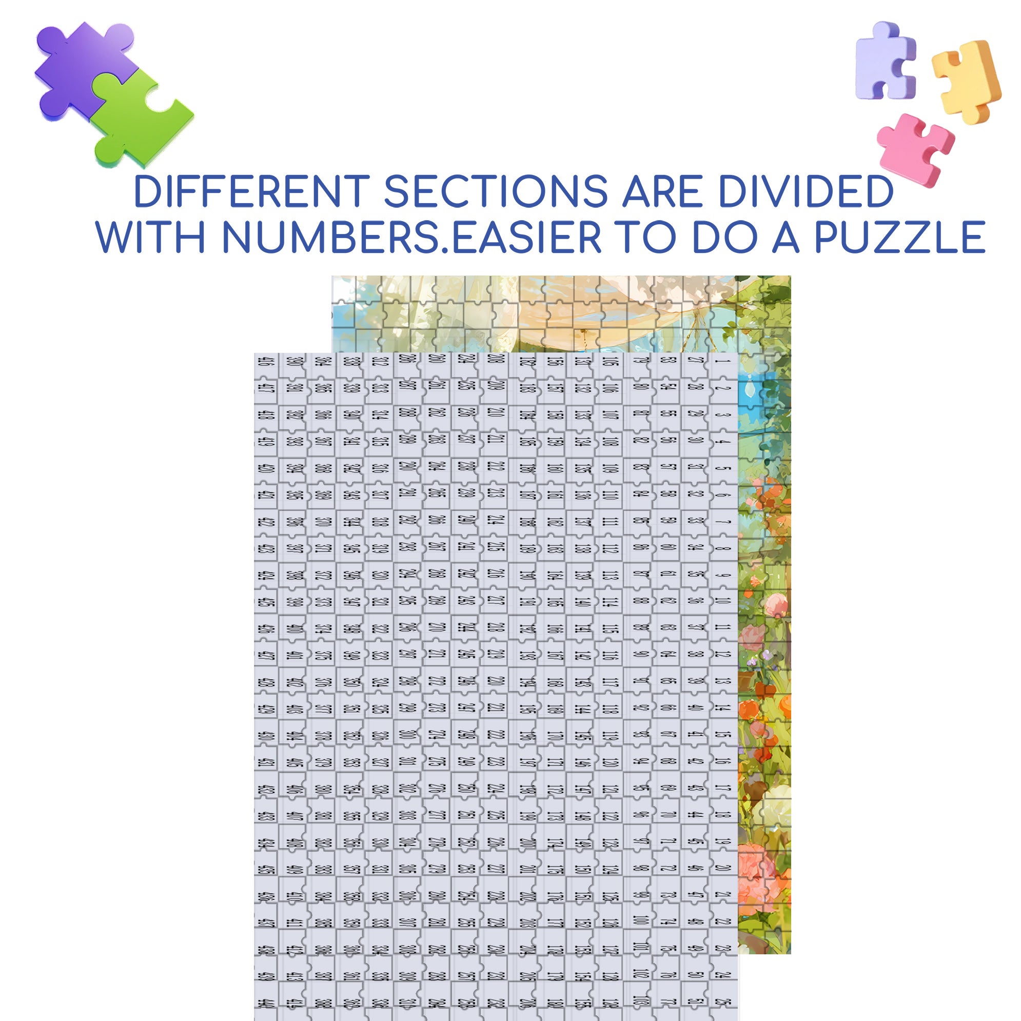 Garden Restaurant 500pcs/1000pcs Jigsaw Puzzle, Scratch-Resistant, Interactive Family Game & Brain-Boosting DIY Decor, Perfect for Halloween, Christmas & New Year Gifts, Family Puzzle Game