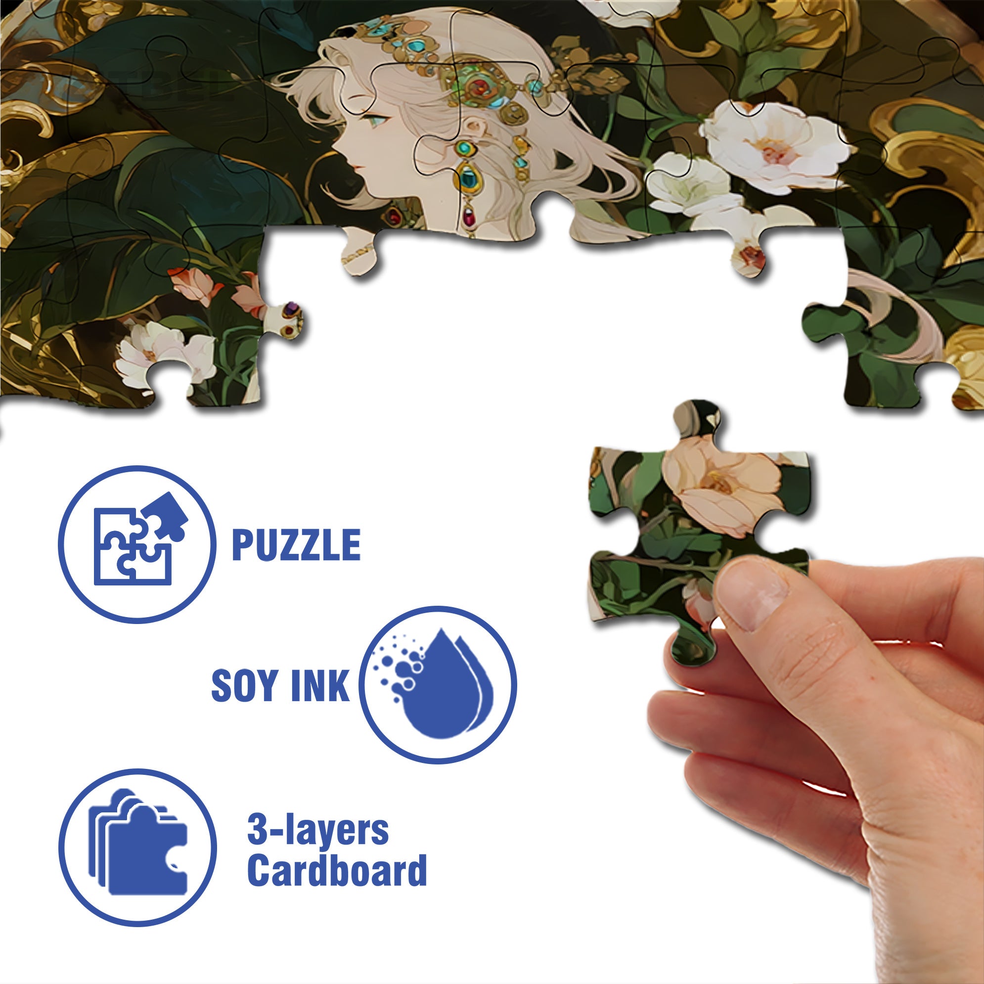 Goddess 500pcs/1000pcs Jigsaw Puzzle, Scratch-Resistant, Interactive Family Game & Brain-Boosting DIY Decor, Perfect for Halloween, Christmas & New Year Gifts, Family Puzzle Game