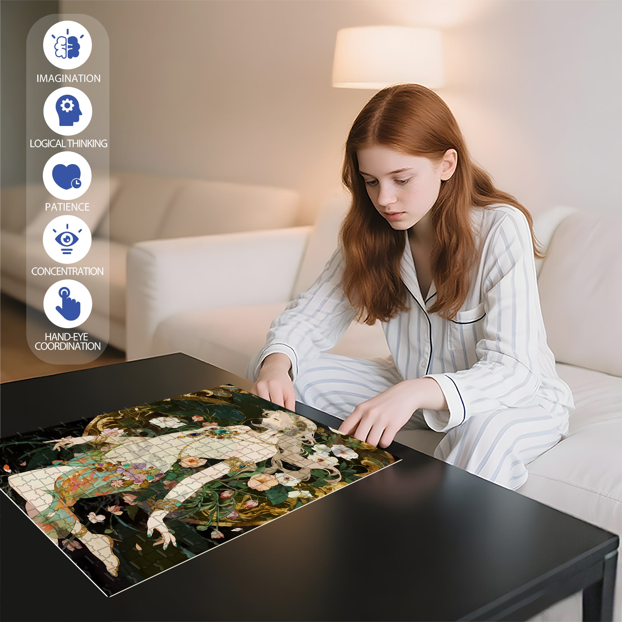 Goddess 500pcs/1000pcs Jigsaw Puzzle, Scratch-Resistant, Interactive Family Game & Brain-Boosting DIY Decor, Perfect for Halloween, Christmas & New Year Gifts, Family Puzzle Game