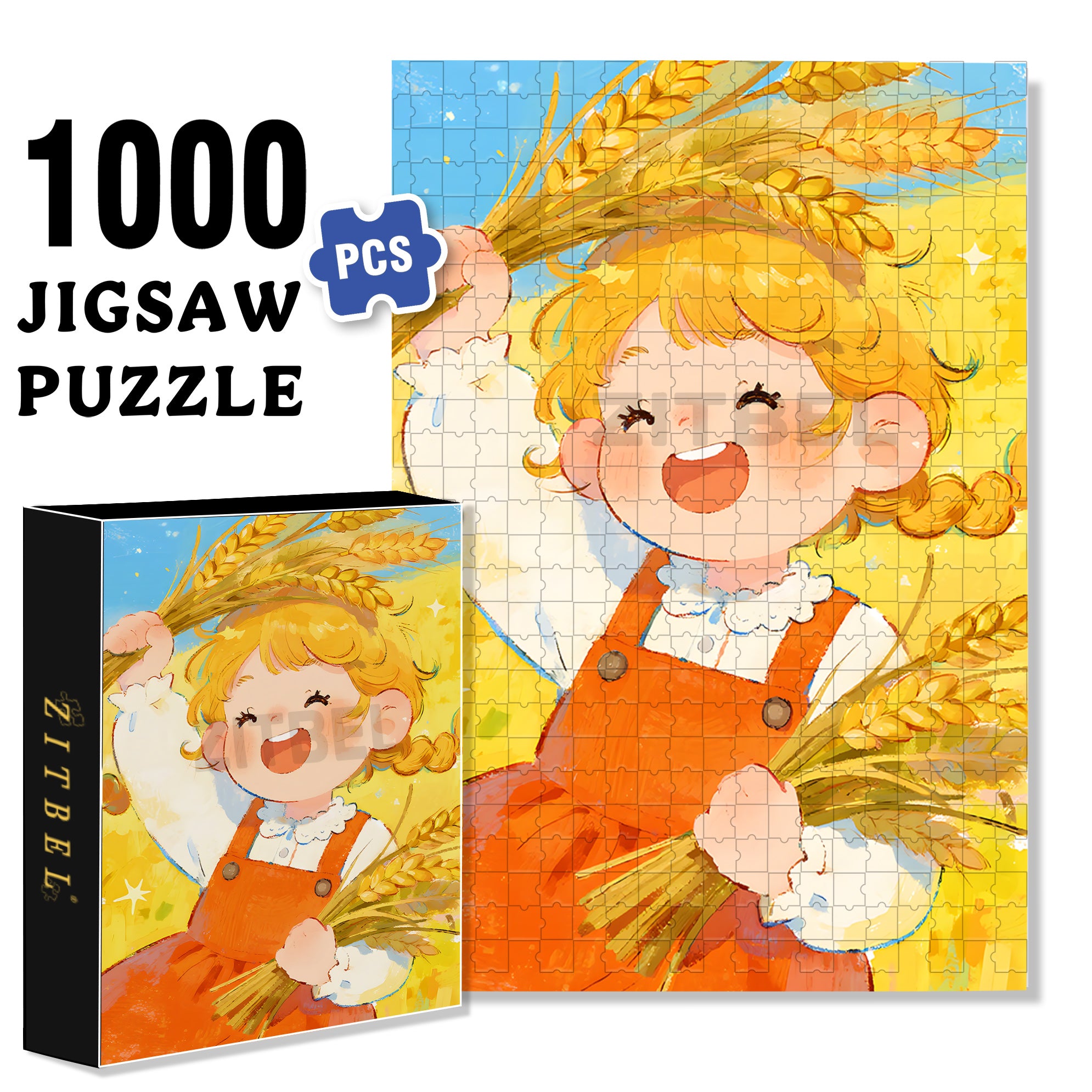 Hair In The Wind 500pcs/1000pcs Jigsaw Puzzle, Scratch-Resistant, Interactive Family Game & Brain-Boosting DIY Decor, Perfect for Halloween, Christmas & New Year Gifts, Family Puzzle Game