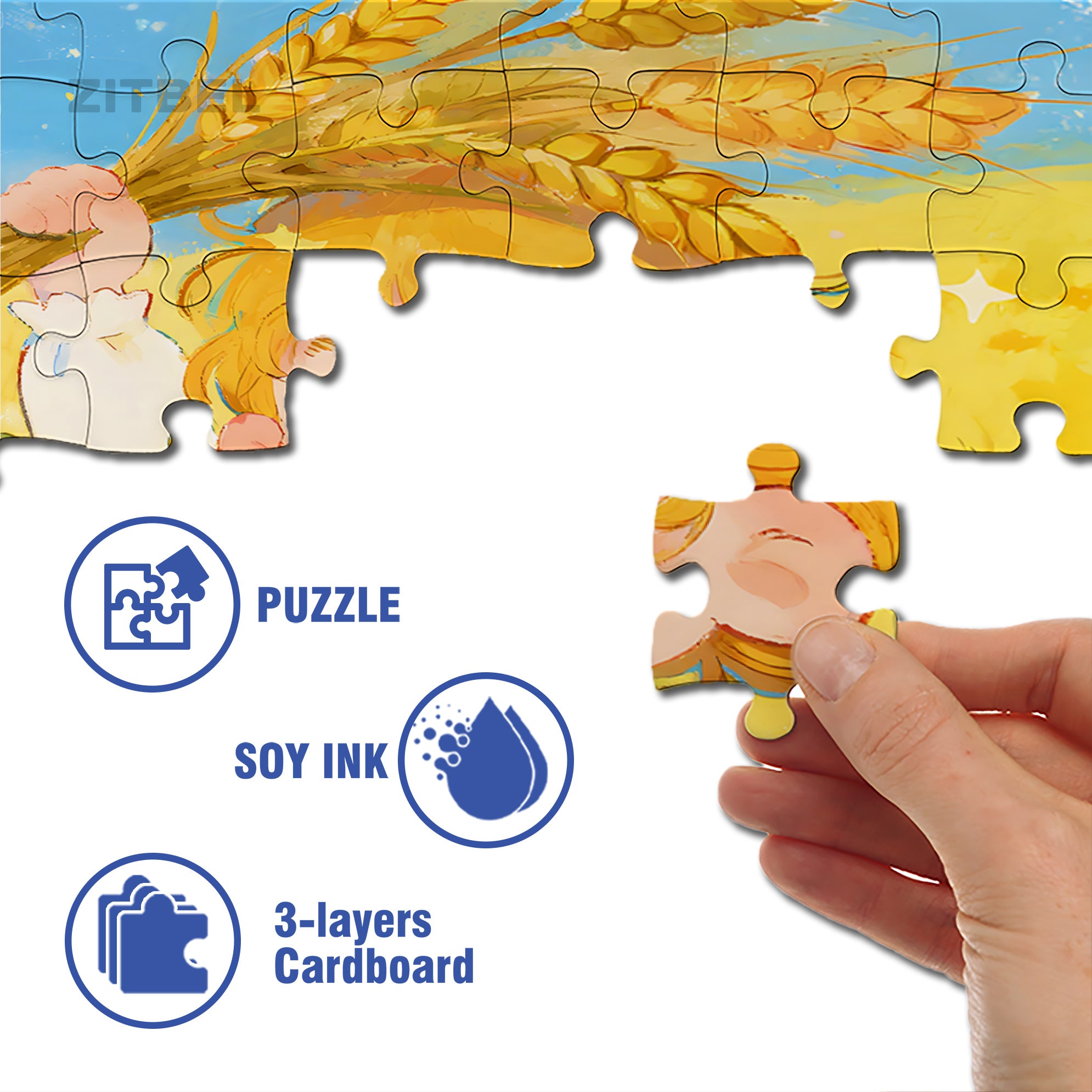 Hair In The Wind 500pcs/1000pcs Jigsaw Puzzle, Scratch-Resistant, Interactive Family Game & Brain-Boosting DIY Decor, Perfect for Halloween, Christmas & New Year Gifts, Family Puzzle Game