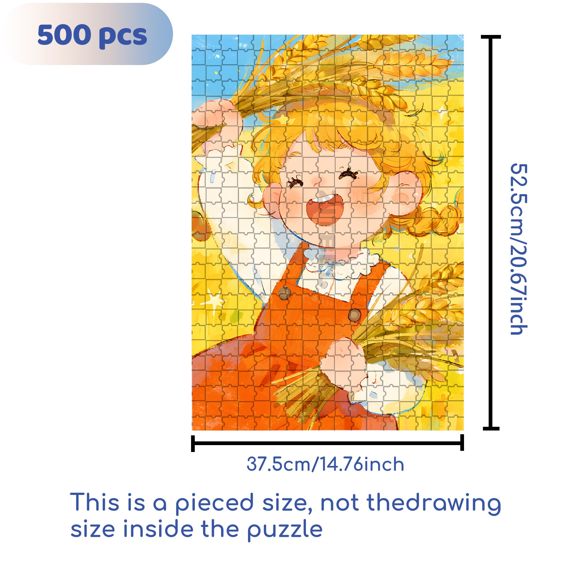 Hair In The Wind 500pcs/1000pcs Jigsaw Puzzle, Scratch-Resistant, Interactive Family Game & Brain-Boosting DIY Decor, Perfect for Halloween, Christmas & New Year Gifts, Family Puzzle Game