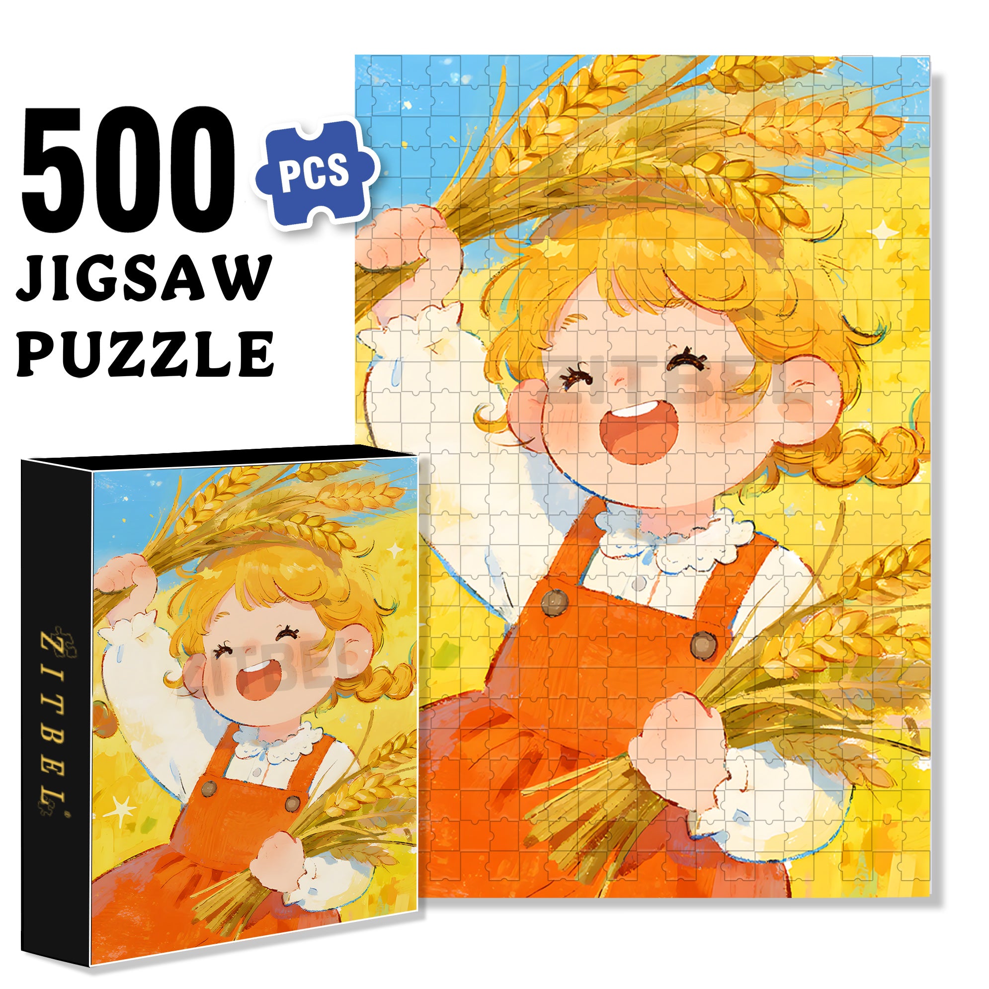 Hair In The Wind 500pcs/1000pcs Jigsaw Puzzle, Scratch-Resistant, Interactive Family Game & Brain-Boosting DIY Decor, Perfect for Halloween, Christmas & New Year Gifts, Family Puzzle Game