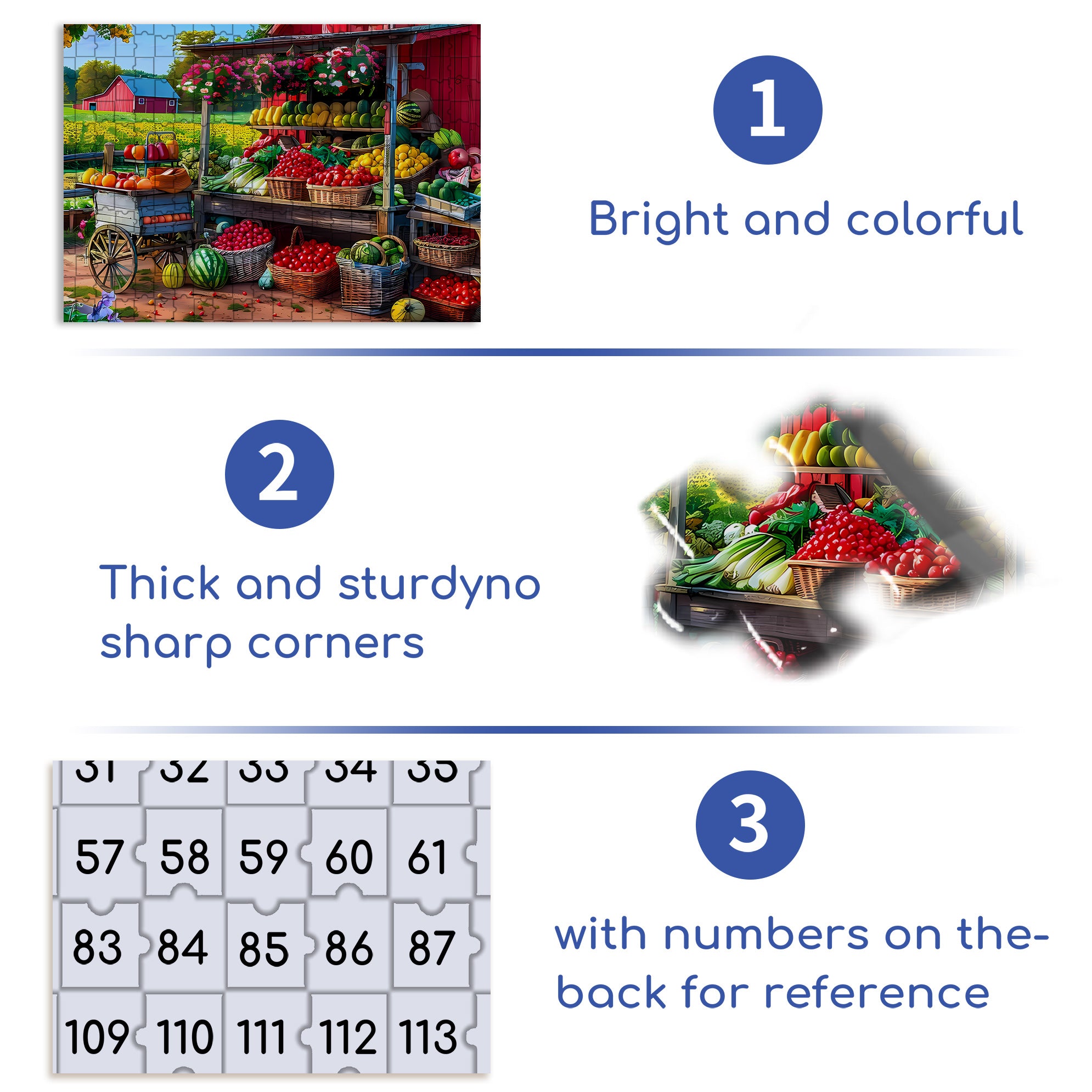 HARVEST TIME 2 500pcs/1000pcs Jigsaw Puzzle, Scratch-Resistant, Interactive Family Game & Brain-Boosting DIY Decor, Perfect for Halloween, Christmas & New Year Gifts, Family Puzzle Game