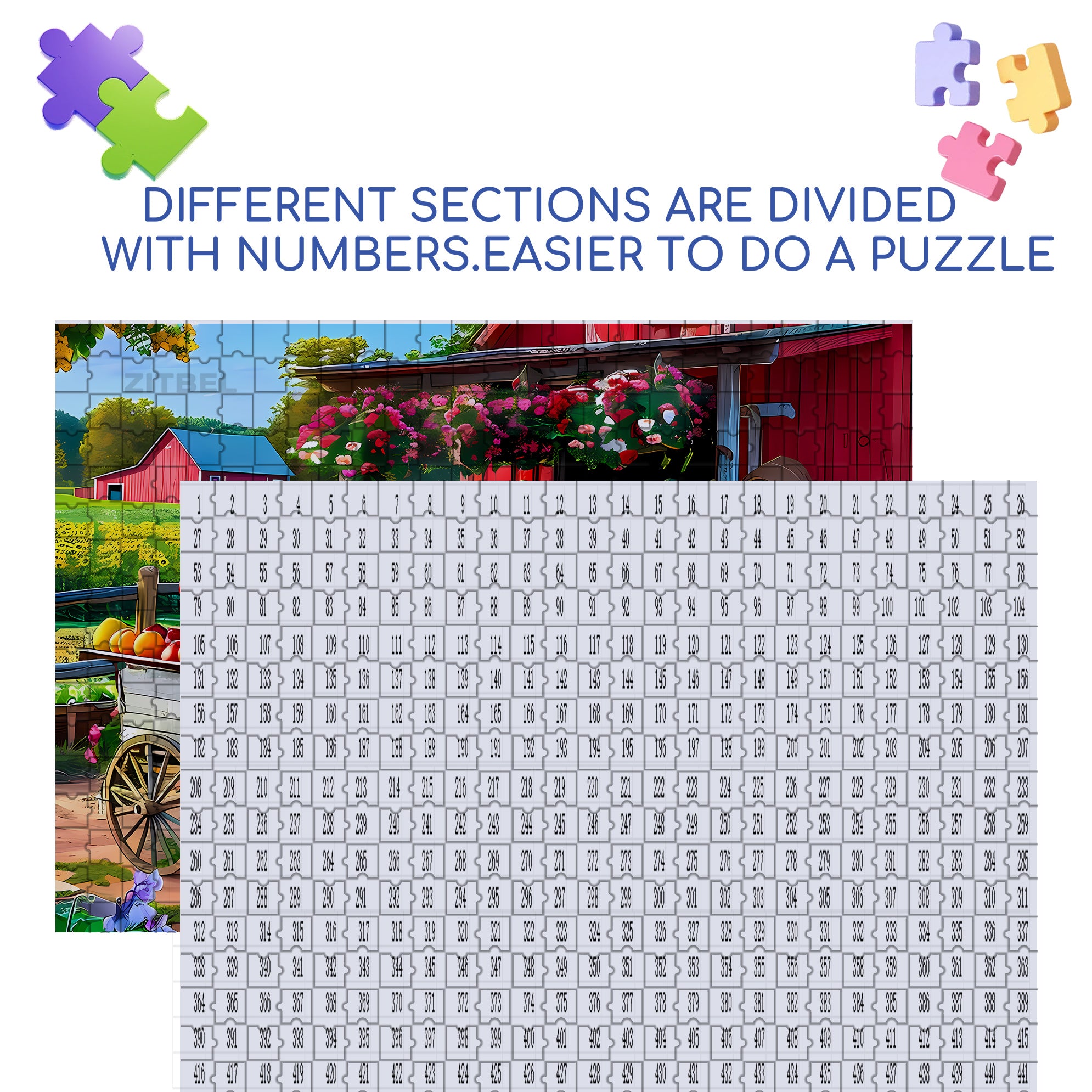 HARVEST TIME 2 500pcs/1000pcs Jigsaw Puzzle, Scratch-Resistant, Interactive Family Game & Brain-Boosting DIY Decor, Perfect for Halloween, Christmas & New Year Gifts, Family Puzzle Game