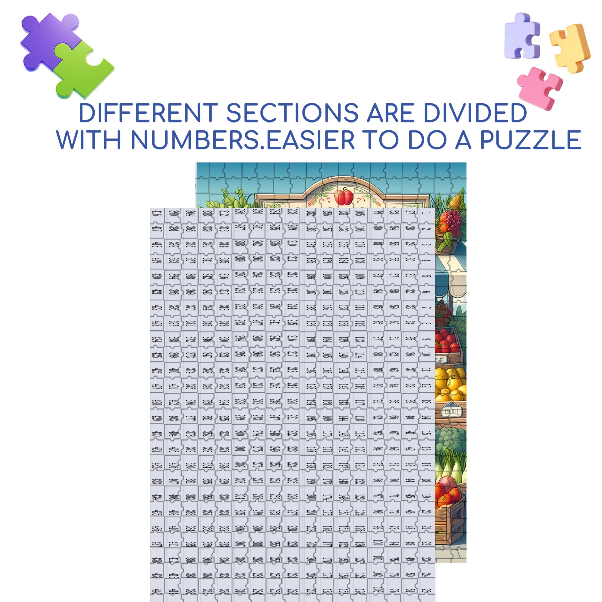 HARVEST 500pcs/1000pcs Jigsaw Puzzle, Scratch-Resistant, Interactive Family Game & Brain-Boosting DIY Decor, Perfect for Halloween, Christmas & New Year Gifts, Family Puzzle Game