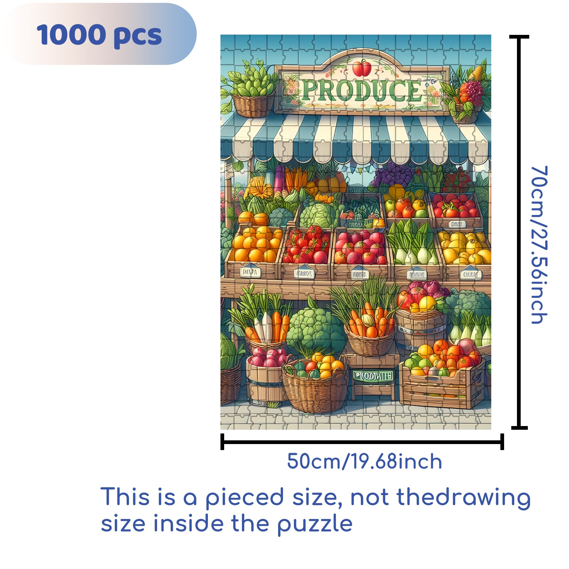 HARVEST 500pcs/1000pcs Jigsaw Puzzle, Scratch-Resistant, Interactive Family Game & Brain-Boosting DIY Decor, Perfect for Halloween, Christmas & New Year Gifts, Family Puzzle Game