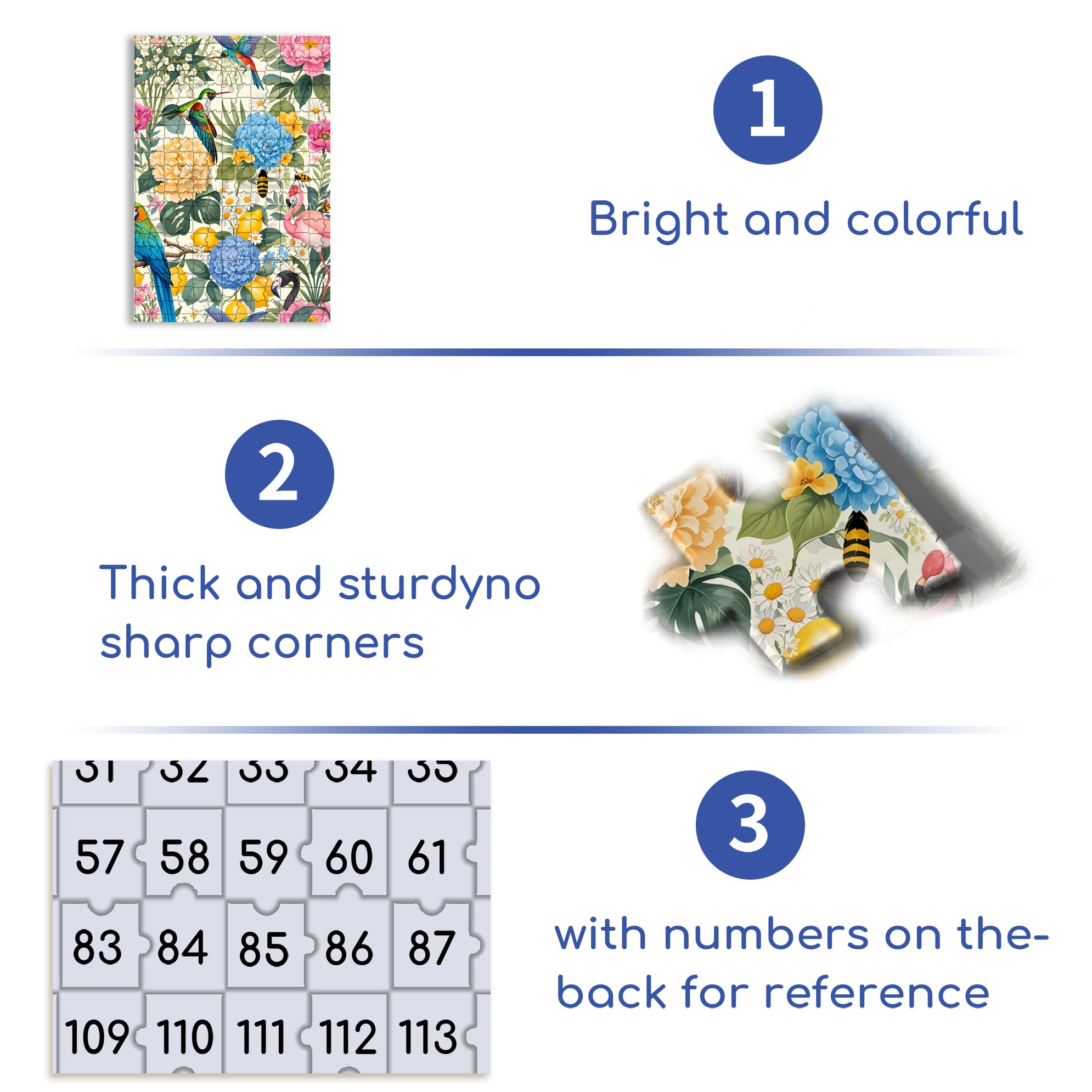 Hummingbird 500pcs/1000pcs Jigsaw Puzzle, Scratch-Resistant, Interactive Family Game & Brain-Boosting DIY Decor, Perfect for Halloween, Christmas & New Year Gifts, Family Puzzle Game