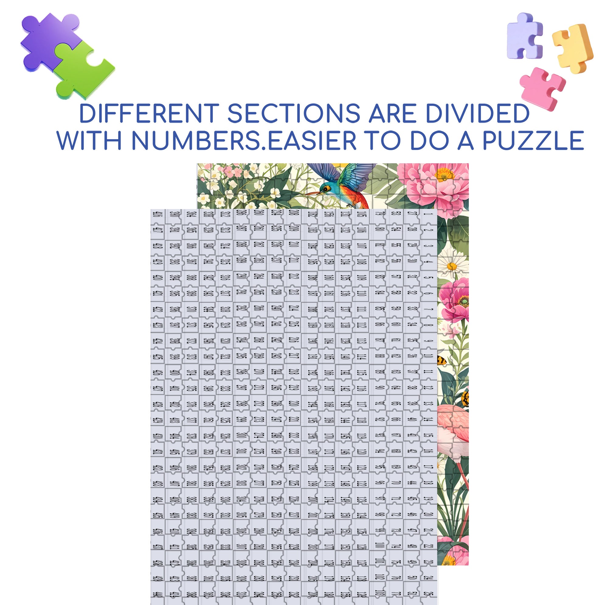Hummingbird 500pcs/1000pcs Jigsaw Puzzle, Scratch-Resistant, Interactive Family Game & Brain-Boosting DIY Decor, Perfect for Halloween, Christmas & New Year Gifts, Family Puzzle Game
