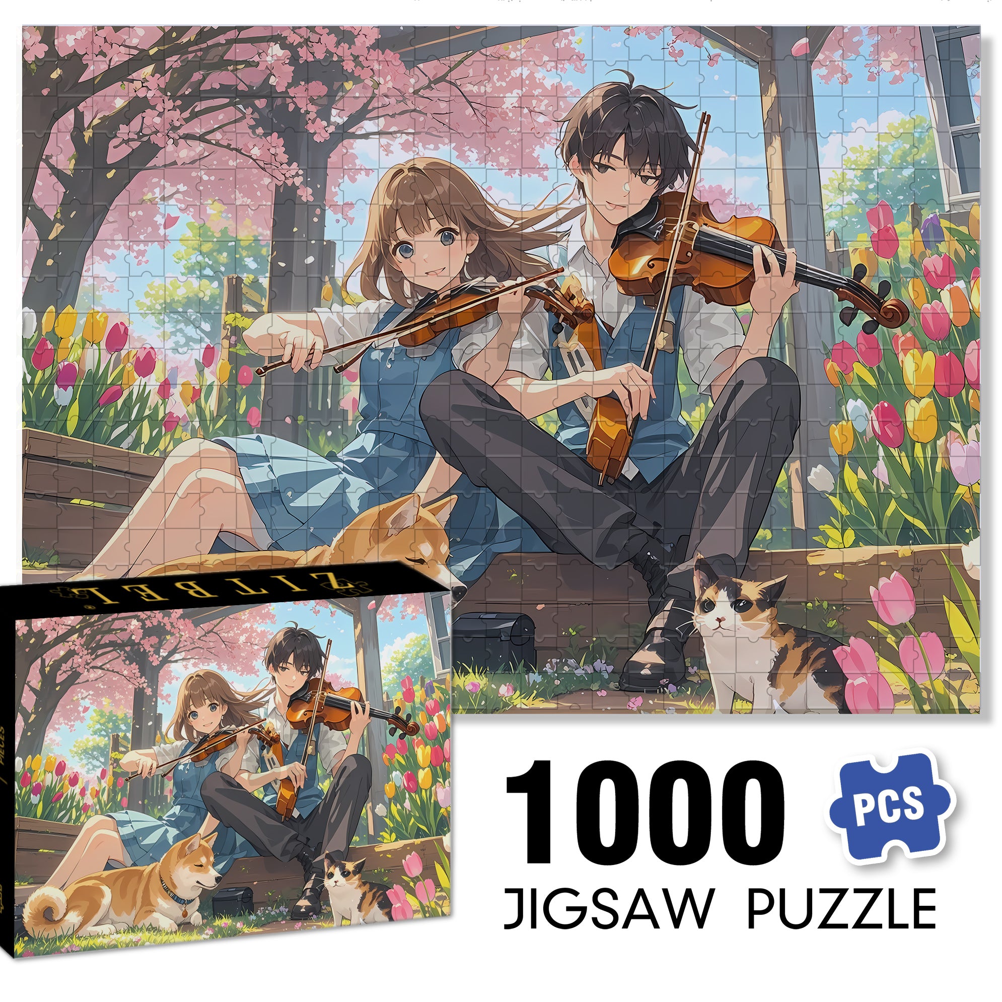 Lover 500pcs/1000pcs Jigsaw Puzzle, Scratch-Resistant, Interactive Family Game & Brain-Boosting DIY Decor, Perfect for Halloween, Christmas & New Year Gifts, Family Puzzle Game