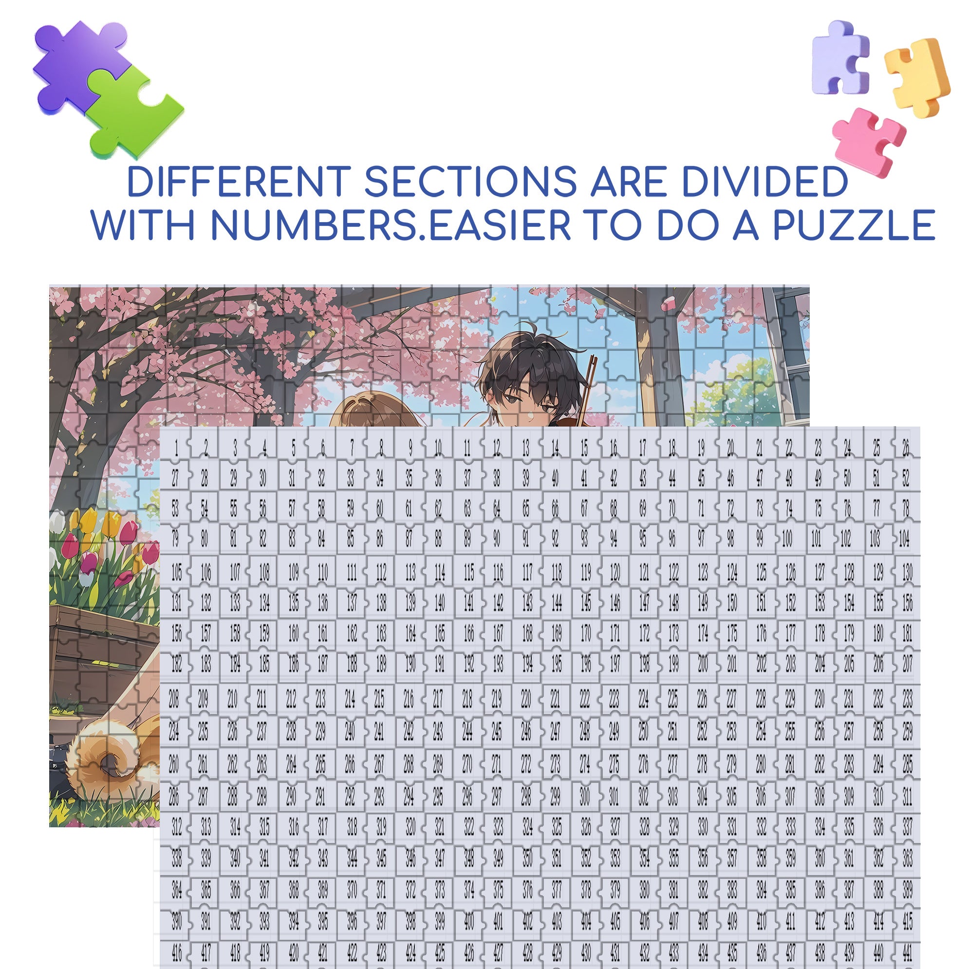 Lover 500pcs/1000pcs Jigsaw Puzzle, Scratch-Resistant, Interactive Family Game & Brain-Boosting DIY Decor, Perfect for Halloween, Christmas & New Year Gifts, Family Puzzle Game