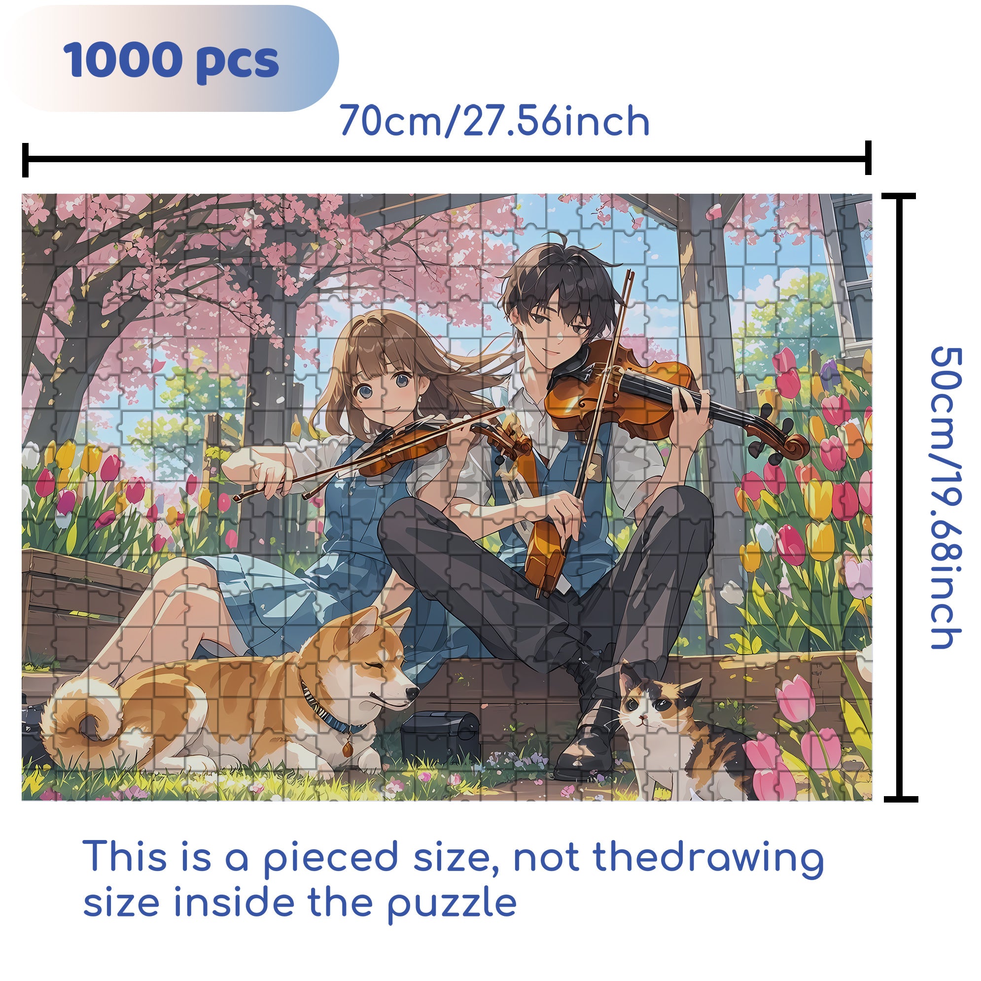 Lover 500pcs/1000pcs Jigsaw Puzzle, Scratch-Resistant, Interactive Family Game & Brain-Boosting DIY Decor, Perfect for Halloween, Christmas & New Year Gifts, Family Puzzle Game