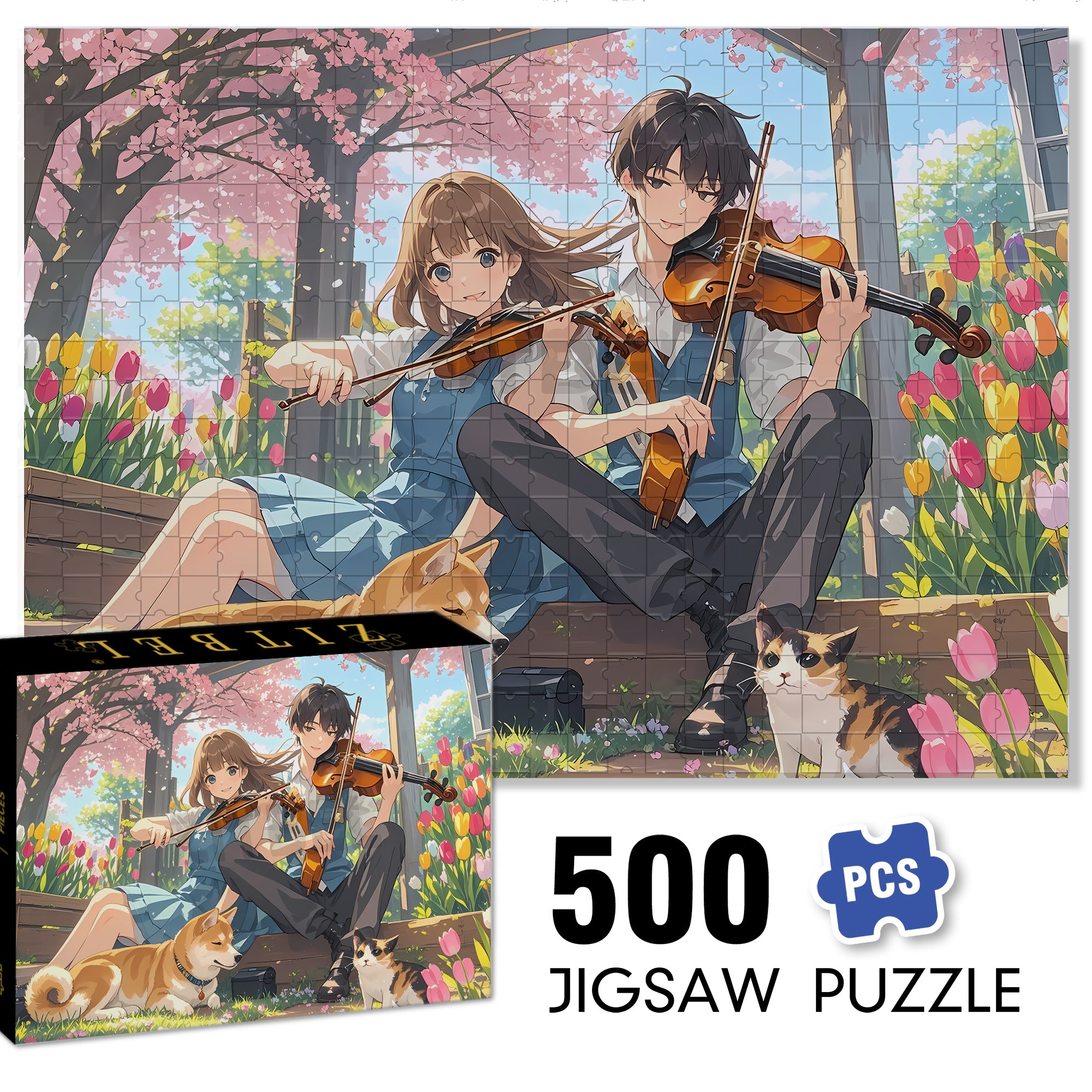 Lover 500pcs/1000pcs Jigsaw Puzzle, Scratch-Resistant, Interactive Family Game & Brain-Boosting DIY Decor, Perfect for Halloween, Christmas & New Year Gifts, Family Puzzle Game